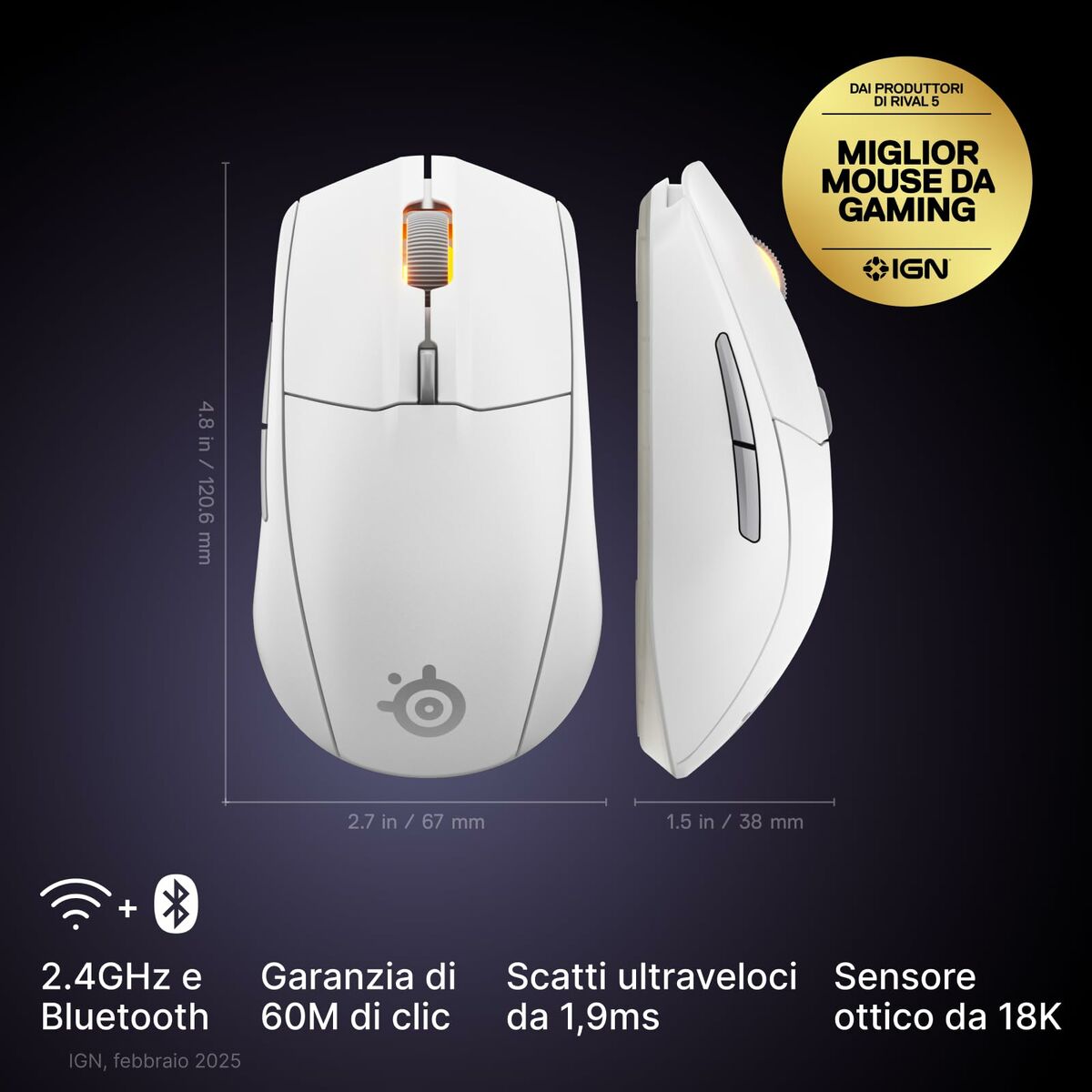 Mouse SteelSeries 62524 White