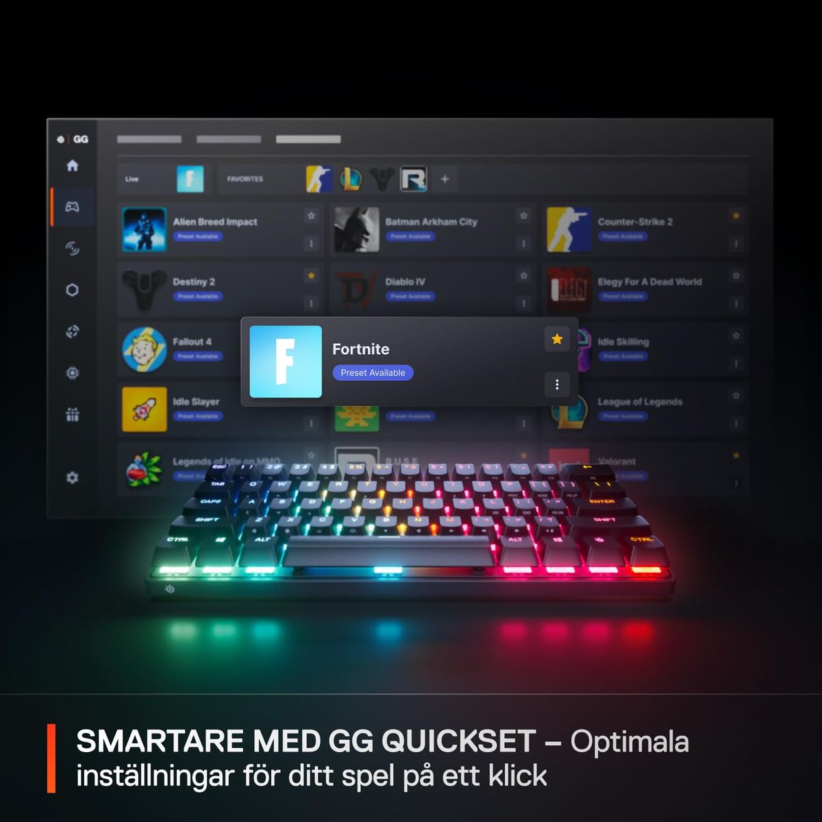 Keyboard SteelSeries 64913 Black Qwerty US