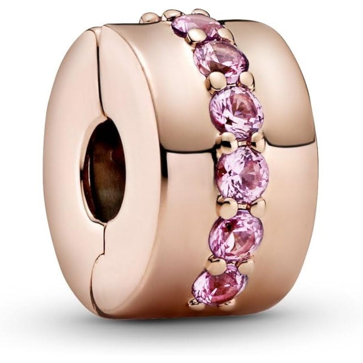 Woman’s charm link Pandora PINK SPARKLING ROW
