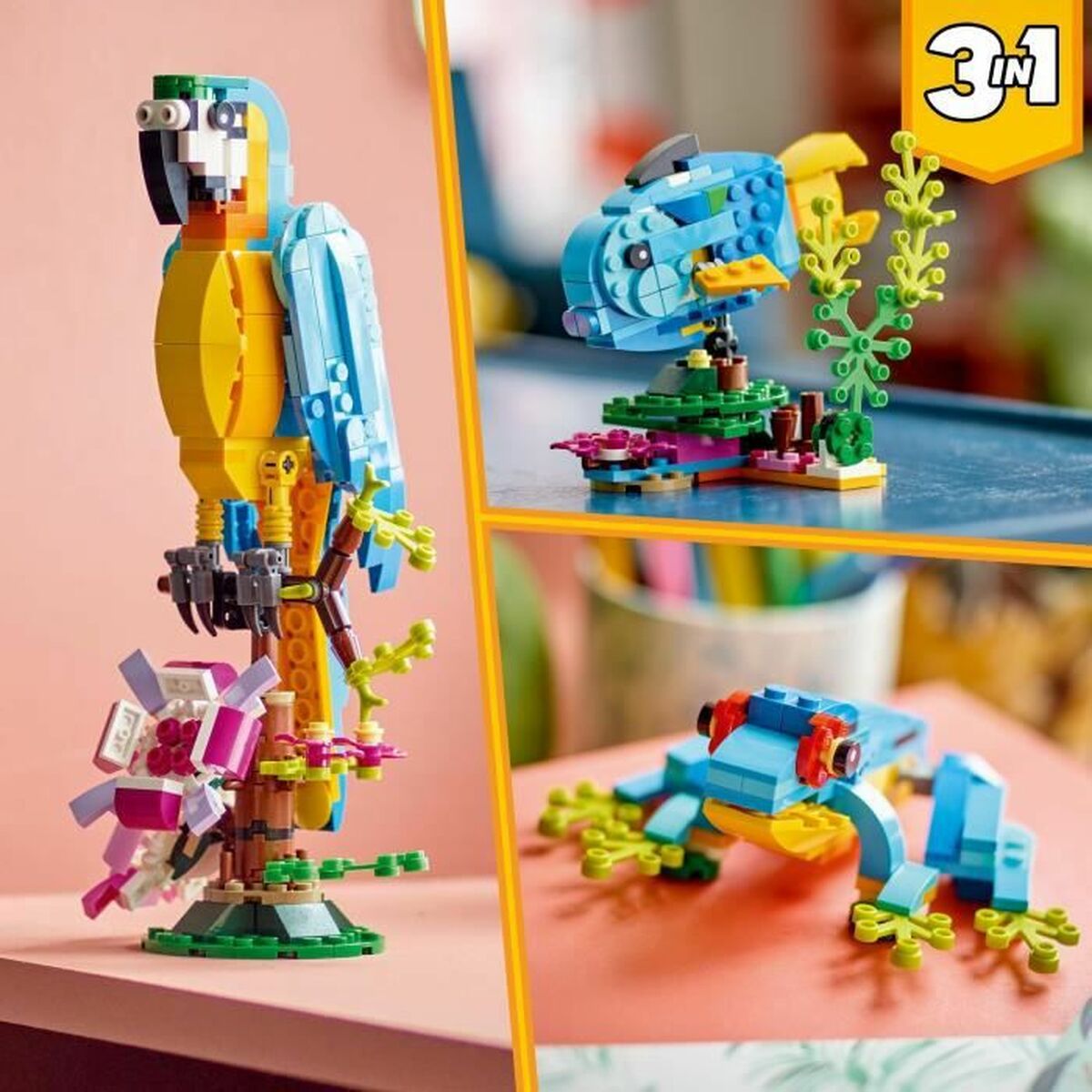 Construction set Lego Creator 31136 Exotic parrot with frog and fish 3-in-1 253 Pieces