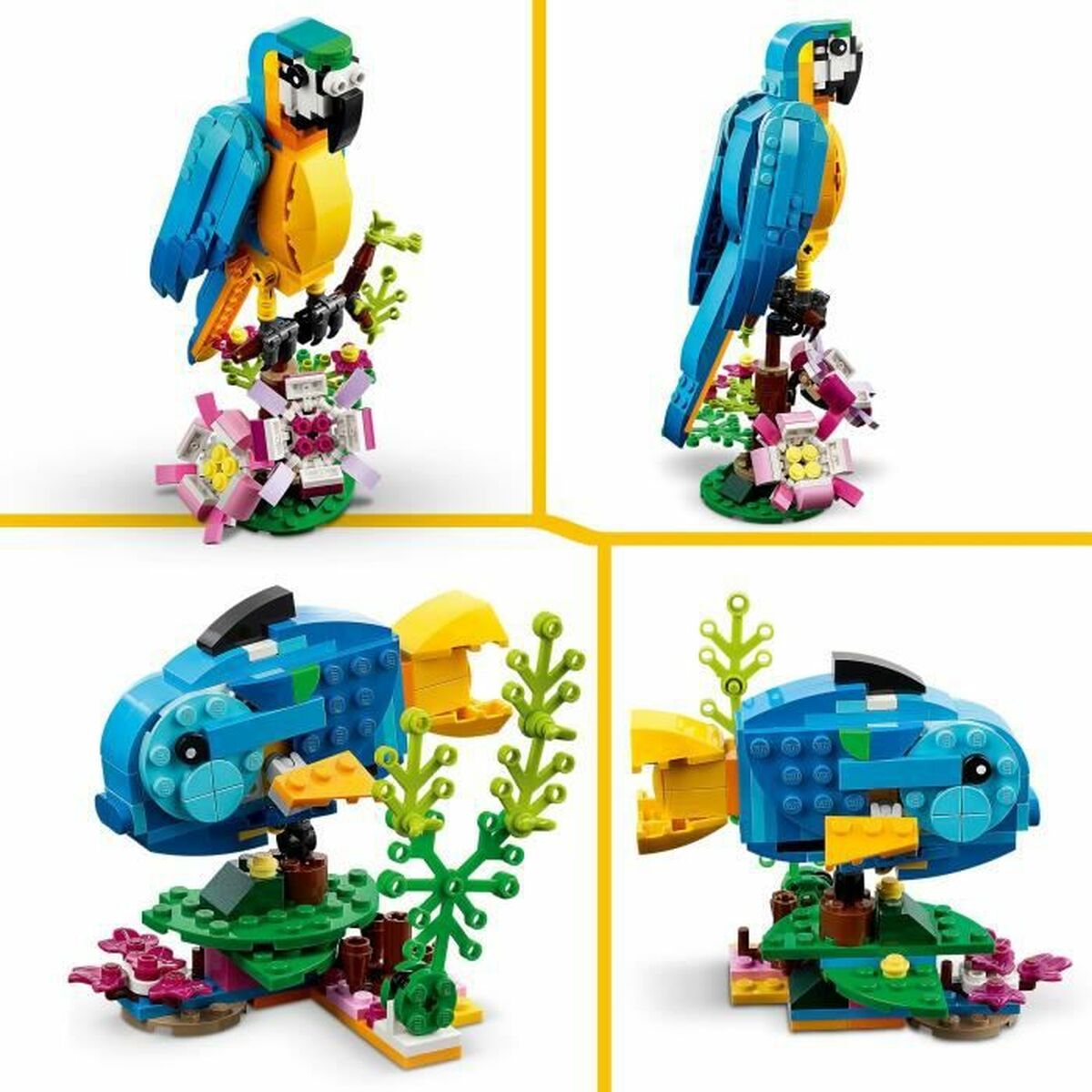 Construction set Lego Creator 31136 Exotic parrot with frog and fish 3-in-1 253 Pieces