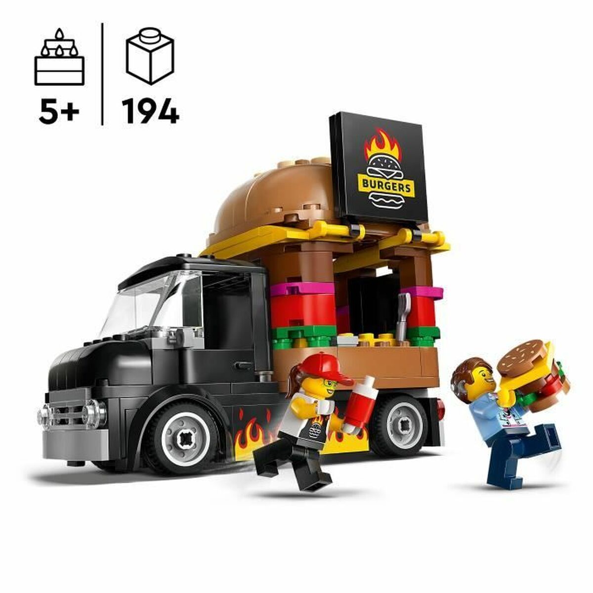 Construction set Lego 60404 Hamburger truck Multicolour