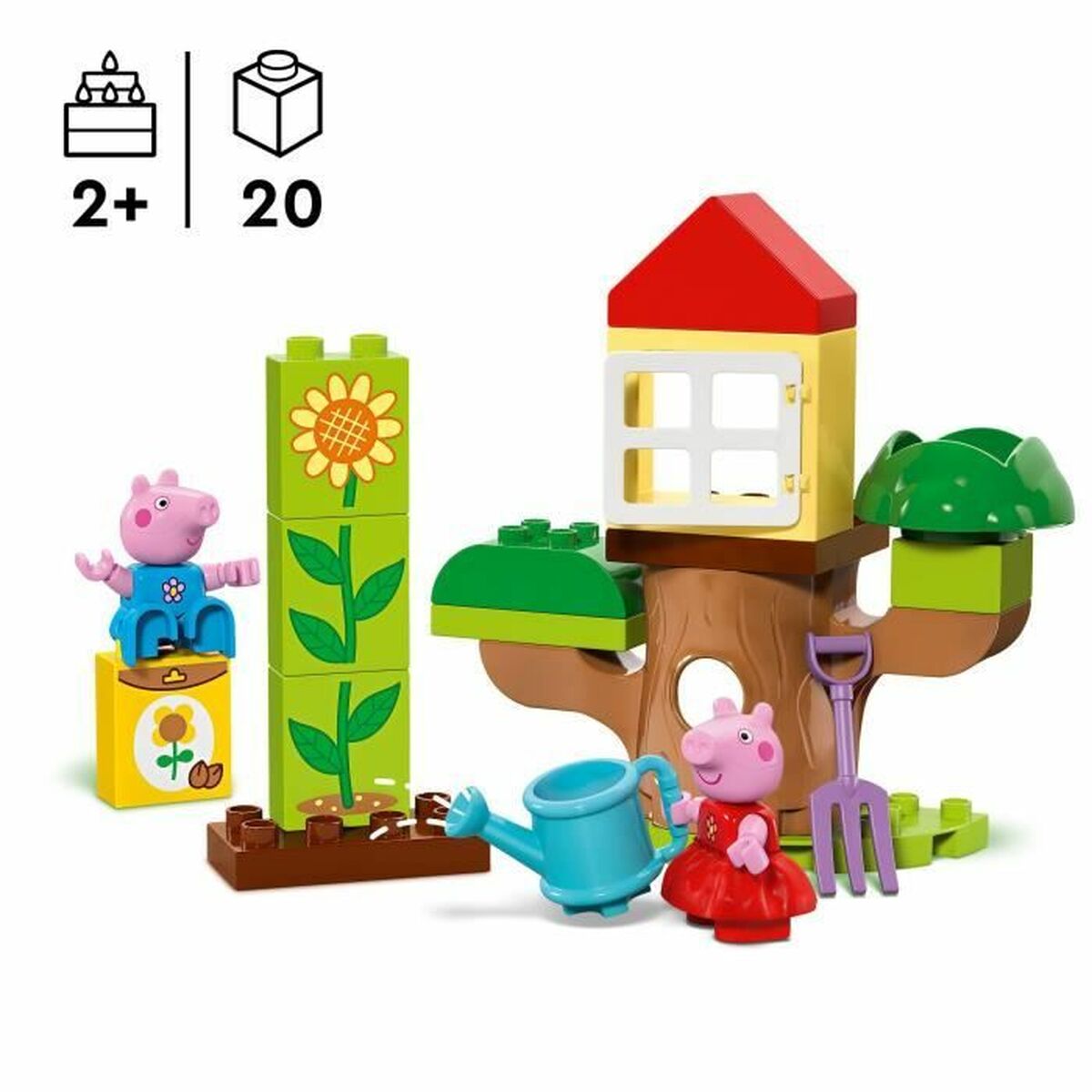 Construction set Lego Peppa Pig’s Garden and Treehouse Multicolour