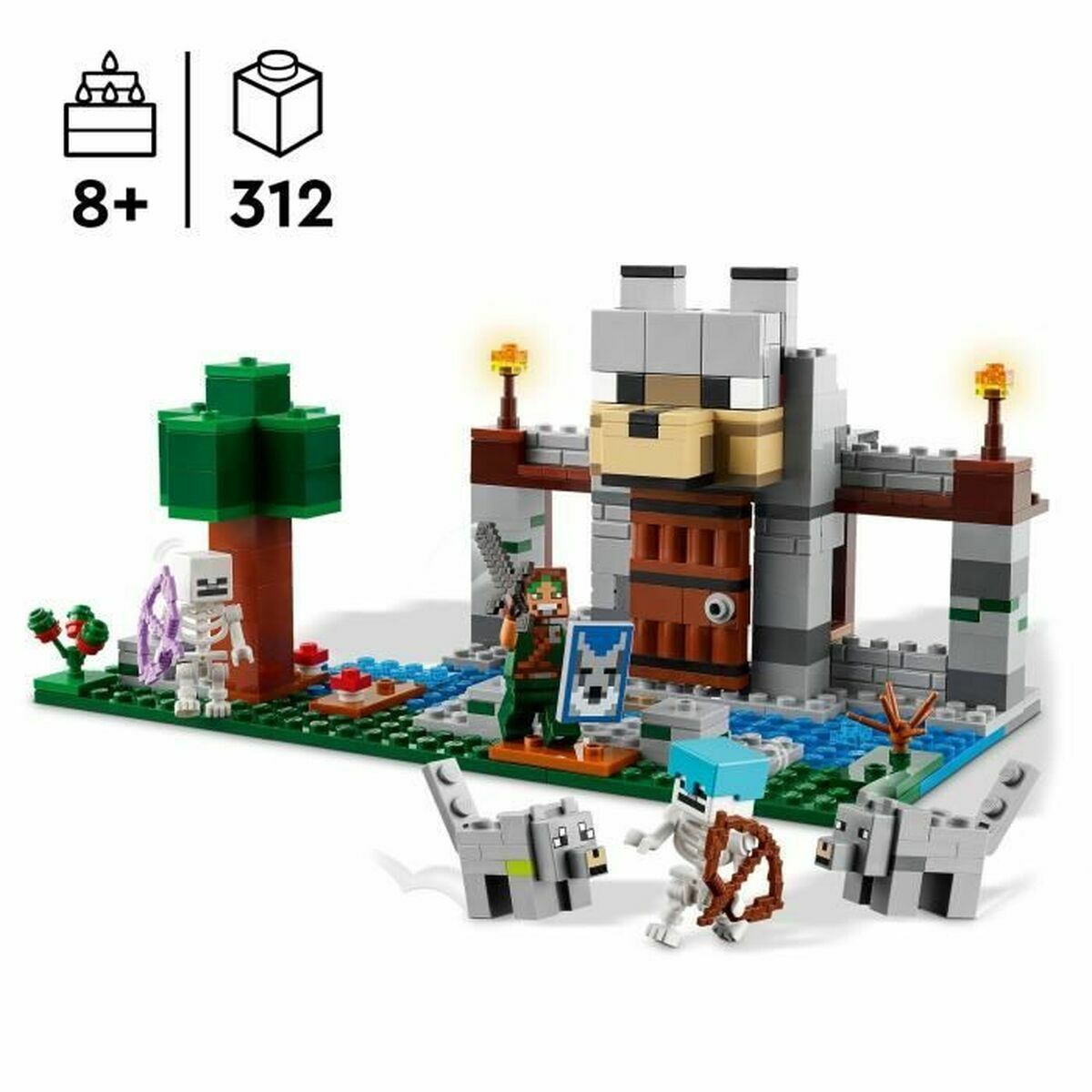 Construction set Lego Minecraft 21261 The Wolf Stronghold Multicolour 312 Pieces