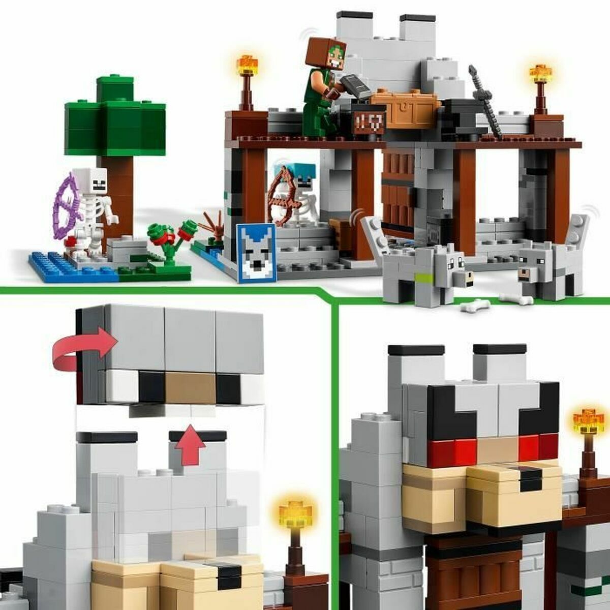 Construction set Lego Minecraft 21261 The Wolf Stronghold Multicolour 312 Pieces