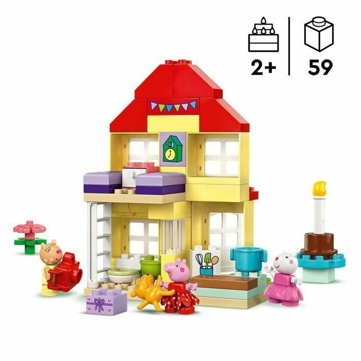 Construction set Lego 10433 Peppa Pig’s Birthday Party Multicolour 59 Pieces