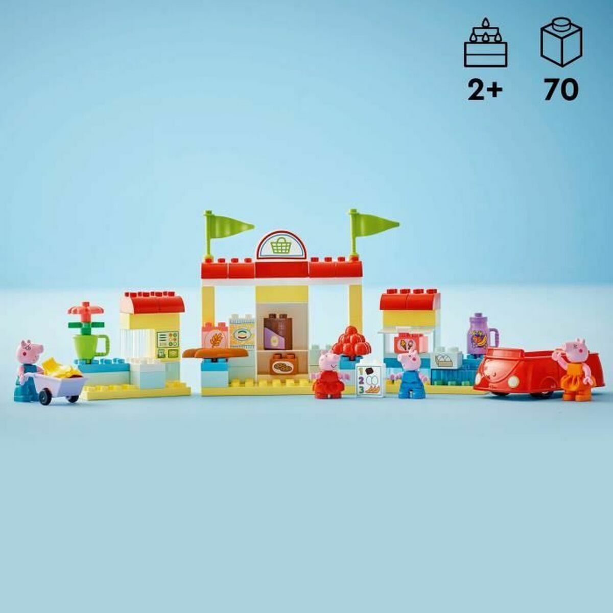 Construction set Lego 10434 Peppa Pig 70 piezas