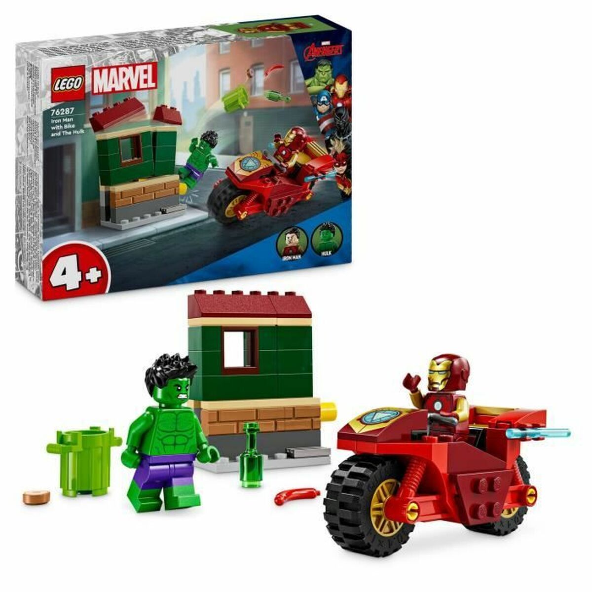 Decorative Figure Marvel Iron Man & Hulk Lego 76287