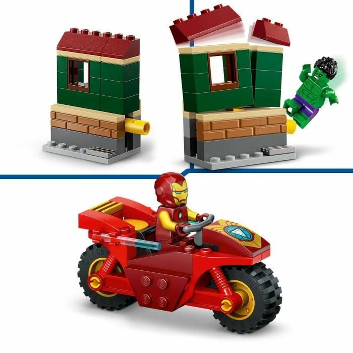 Decorative Figure Marvel Iron Man & Hulk Lego 76287