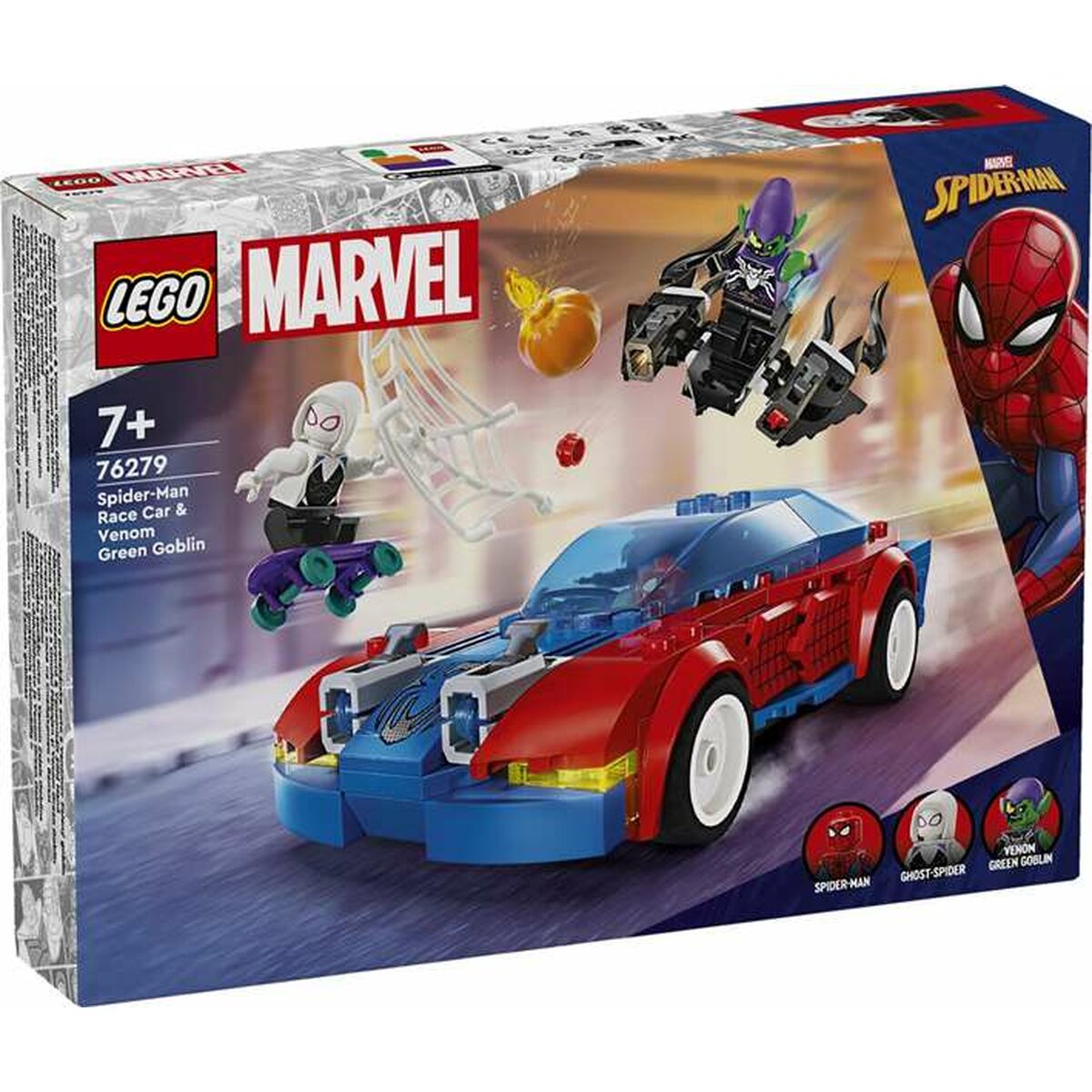 Construction set Lego Coche de Carreras de Spider-Man y Duende Verde Venomizado Multicolour Construction set Lego Coche de Carreras de Spider-Man y Duende Verde Venomizado Multicolour