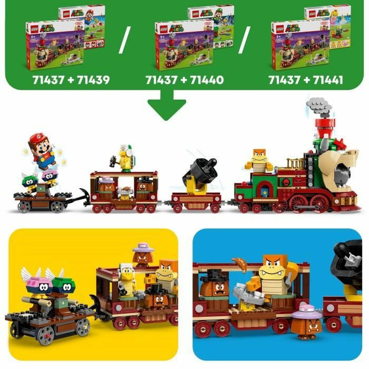 Construction set Lego 71437 Bowser’s Express Train Multicolour 1392 Pieces