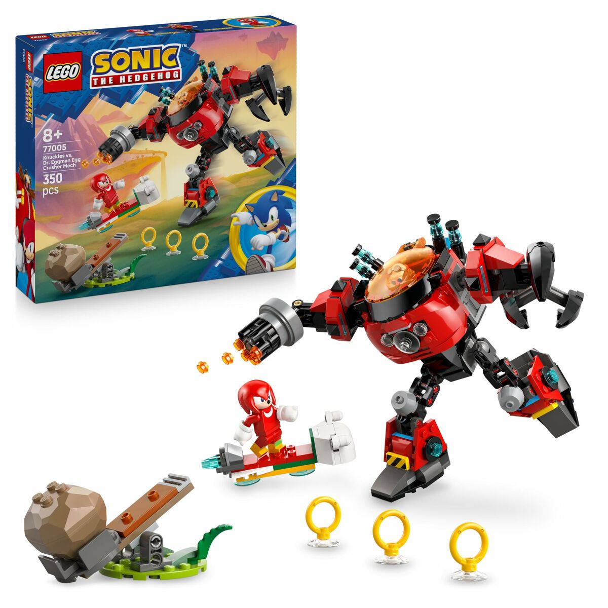 Construction set Lego 77005 Sonic Knuckles VS Dr. Eggman Egg Crusher Mech 350 Pieces
