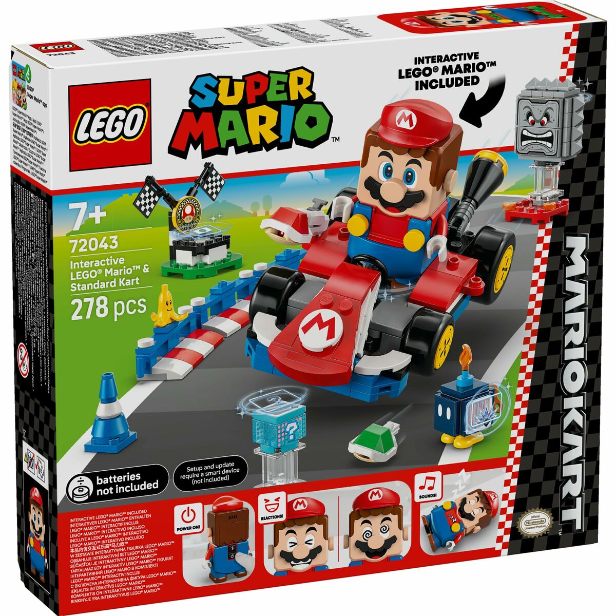 Construction set Lego 72043 Interactive LEGO Mario and Standard Kart 278 Pieces