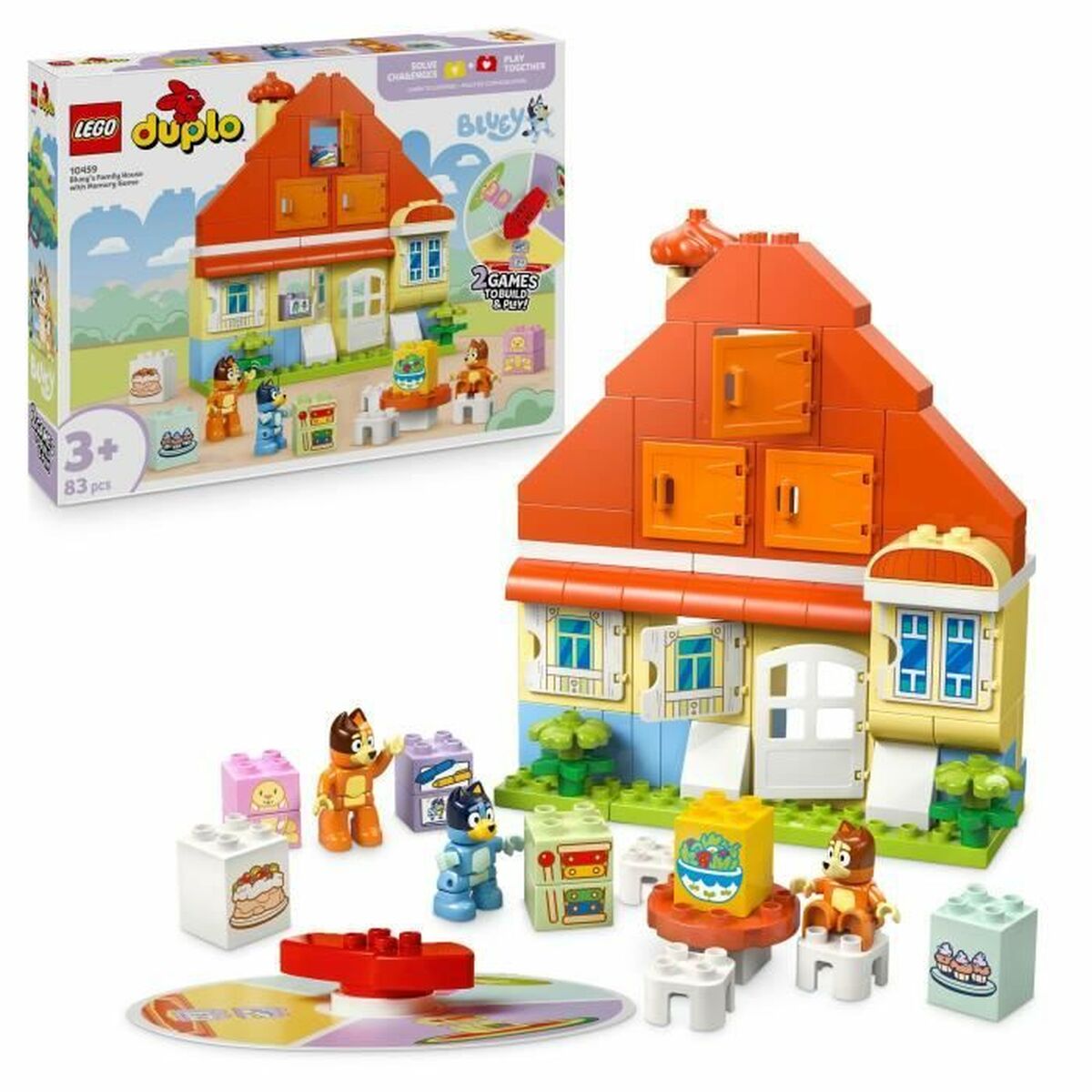 Construction set Lego DUPLO 10459 Bluey’s Family House with Memory 83 Pieces Construction set Lego DUPLO 10459 Bluey’s Family House with Memory 83 Pieces