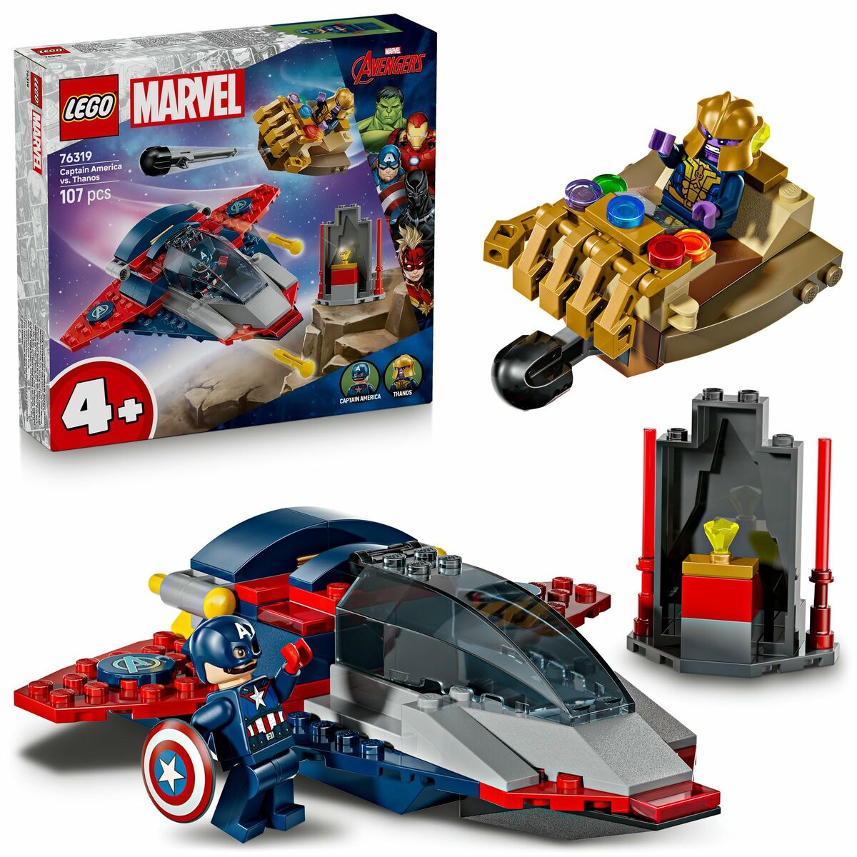 Construction set Lego 76319 Captain America VS Thanos 107 Pieces