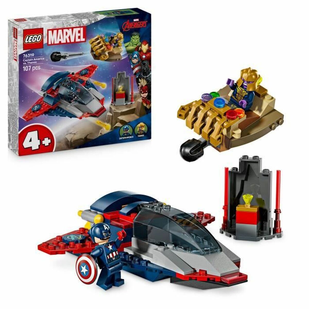 Construction set Lego 76319 Captain America VS Thanos 107 Pieces Construction set Lego 76319 Captain America VS Thanos 107 Pieces