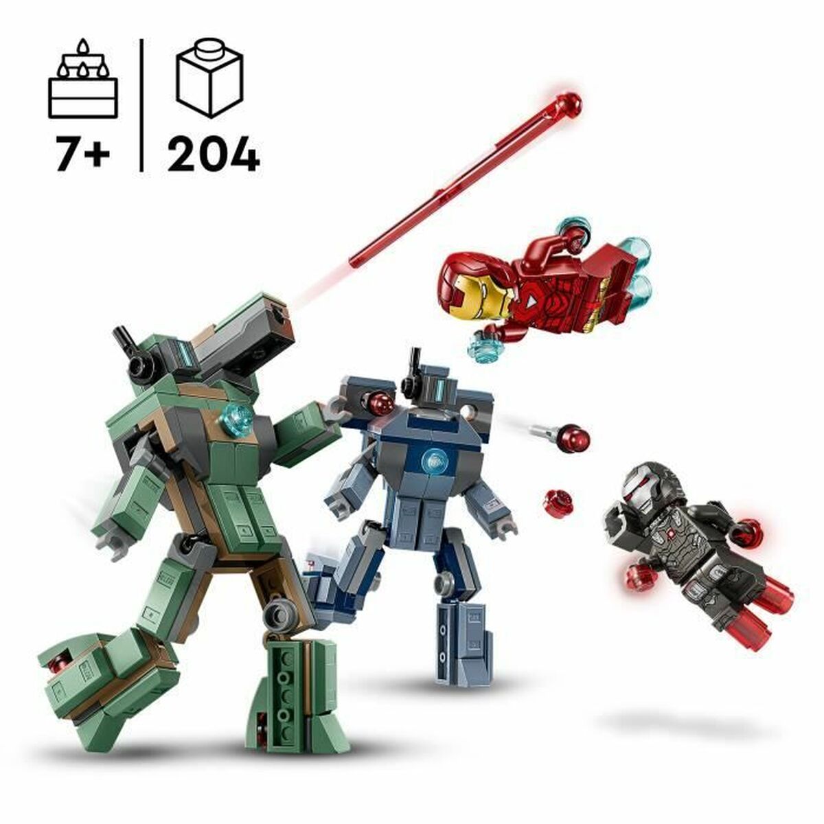 Construction set Lego 76320 Iron Man & War Machine VS Hammer Drones 204 Pieces