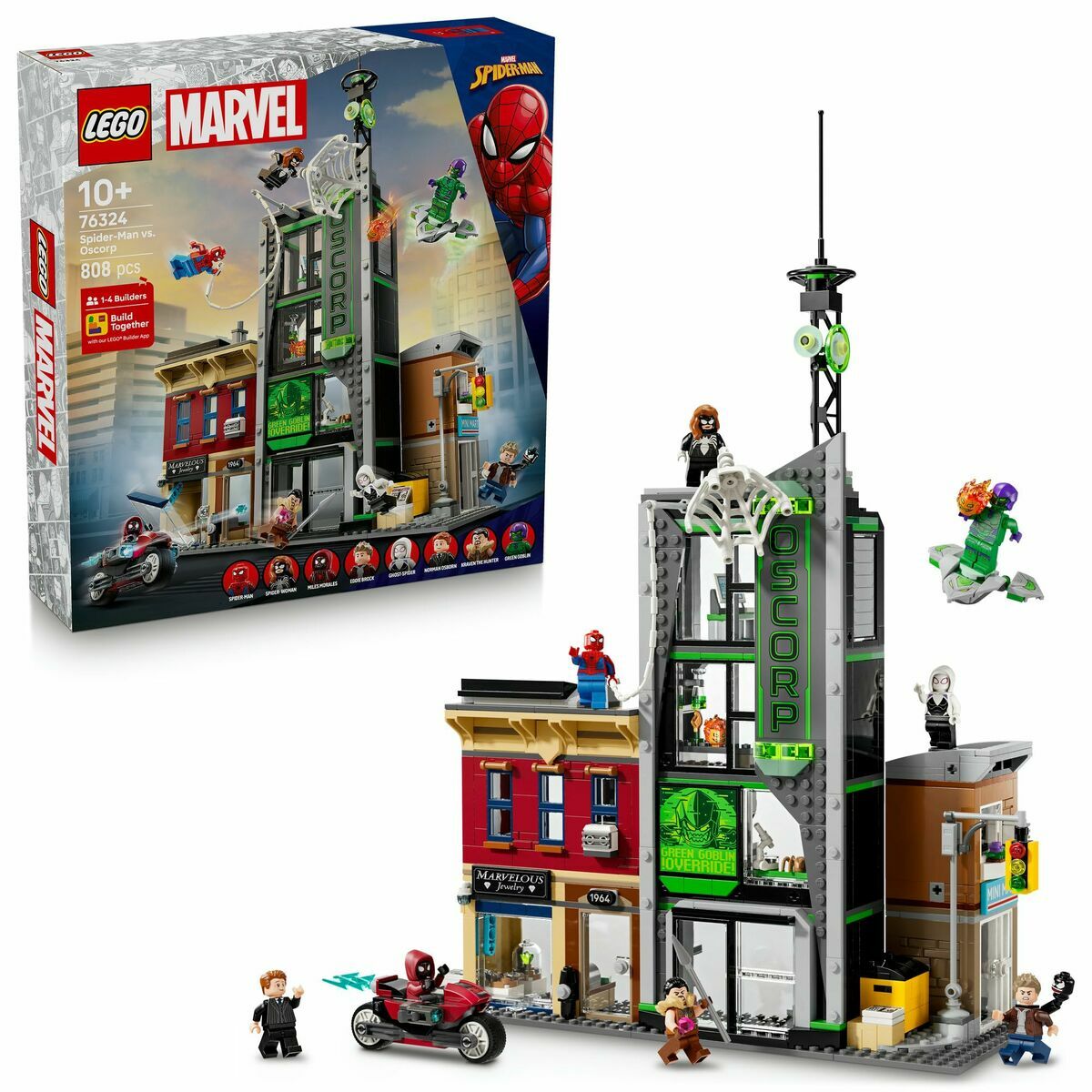 Construction set Lego 76324 Spider-Man VS Oscorp 808 Pieces