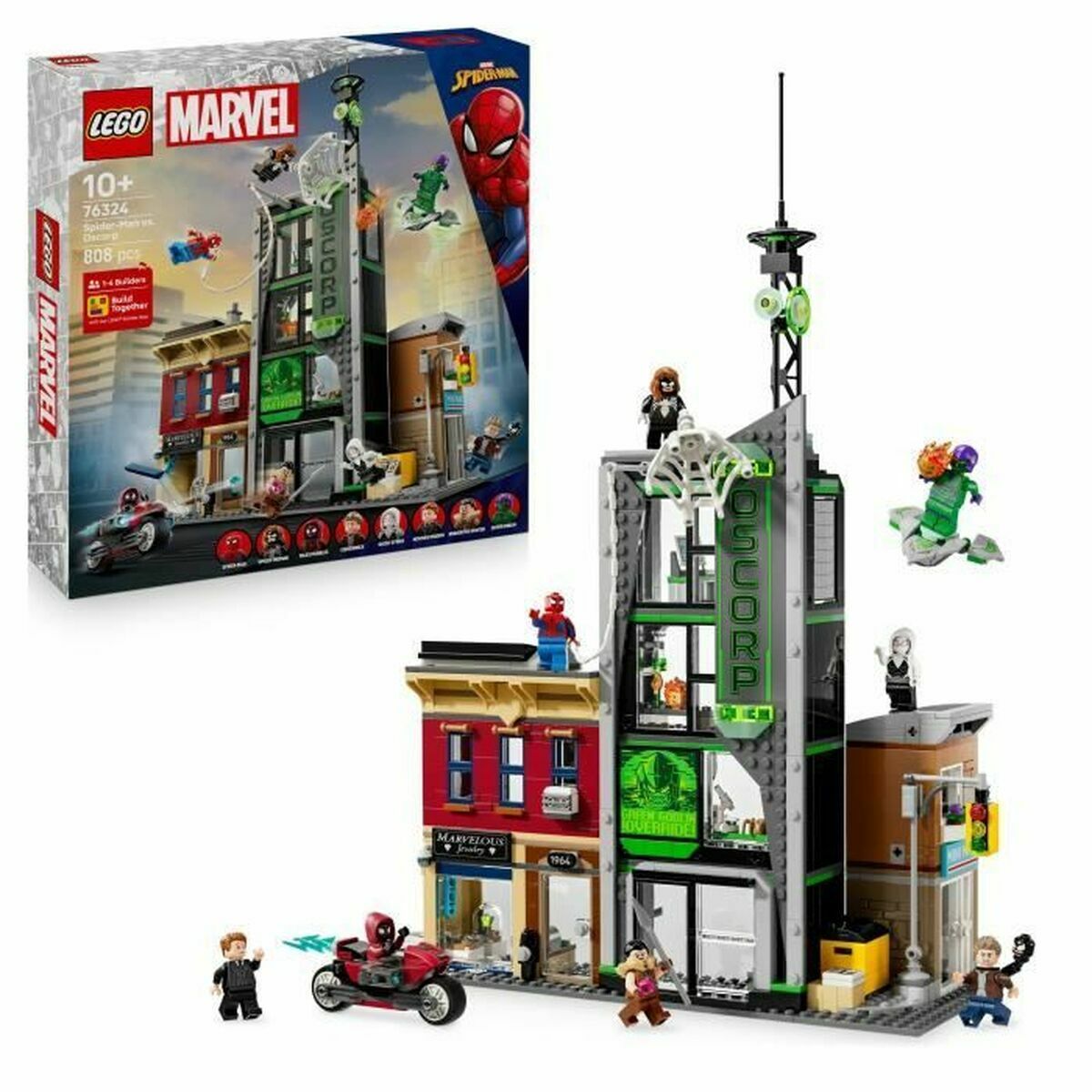 Construction set Lego 76324 Spider-Man VS Oscorp 808 Pieces Construction set Lego 76324 Spider-Man VS Oscorp 808 Pieces