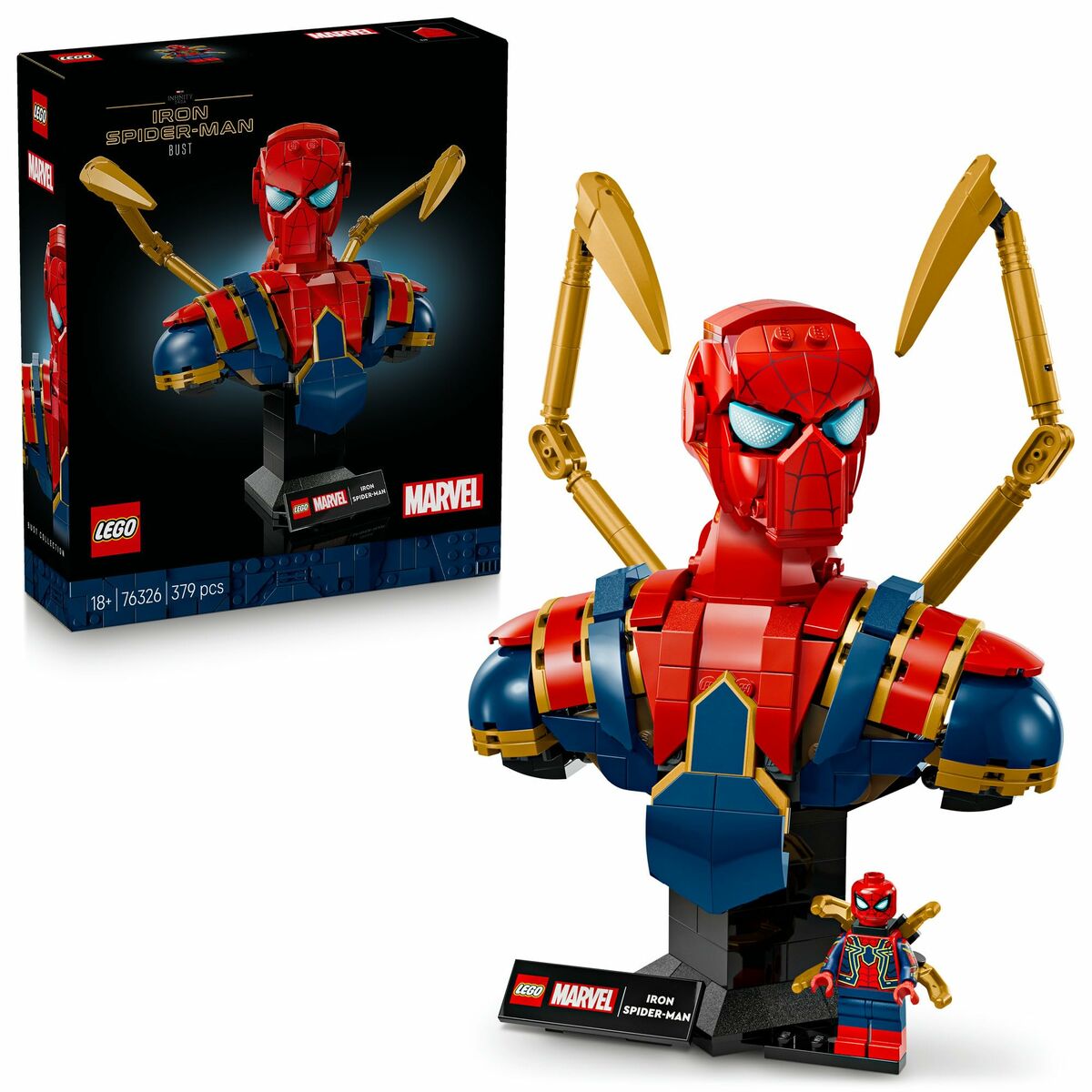 Construction set Lego 76326 Iron Spider-Man Bust 379 Pieces
