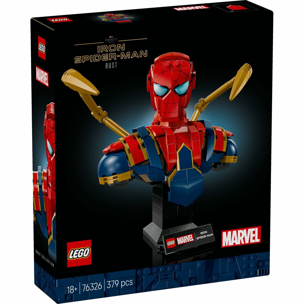 Construction set Lego 76326 Iron Spider-Man Bust 379 Pieces