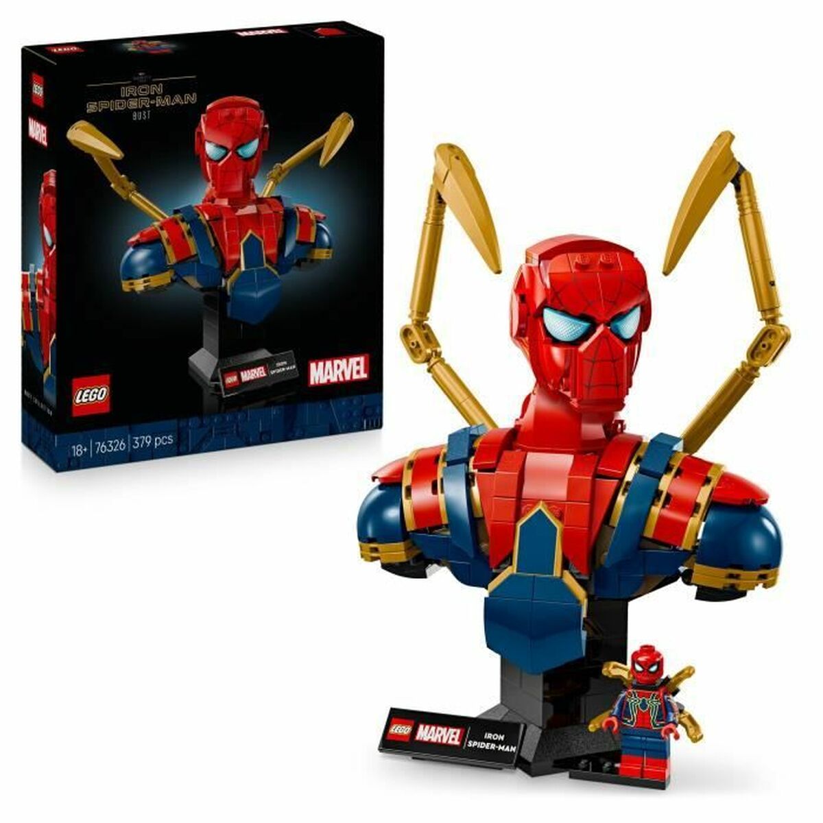 Construction set Lego 76326 Iron Spider-Man Bust 379 Pieces