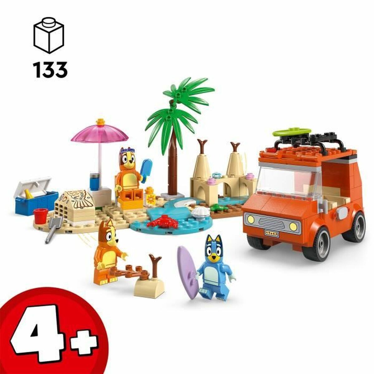 Construction set Lego 11202 Bluey’s Beach & Family Car Trip 133 Pieces