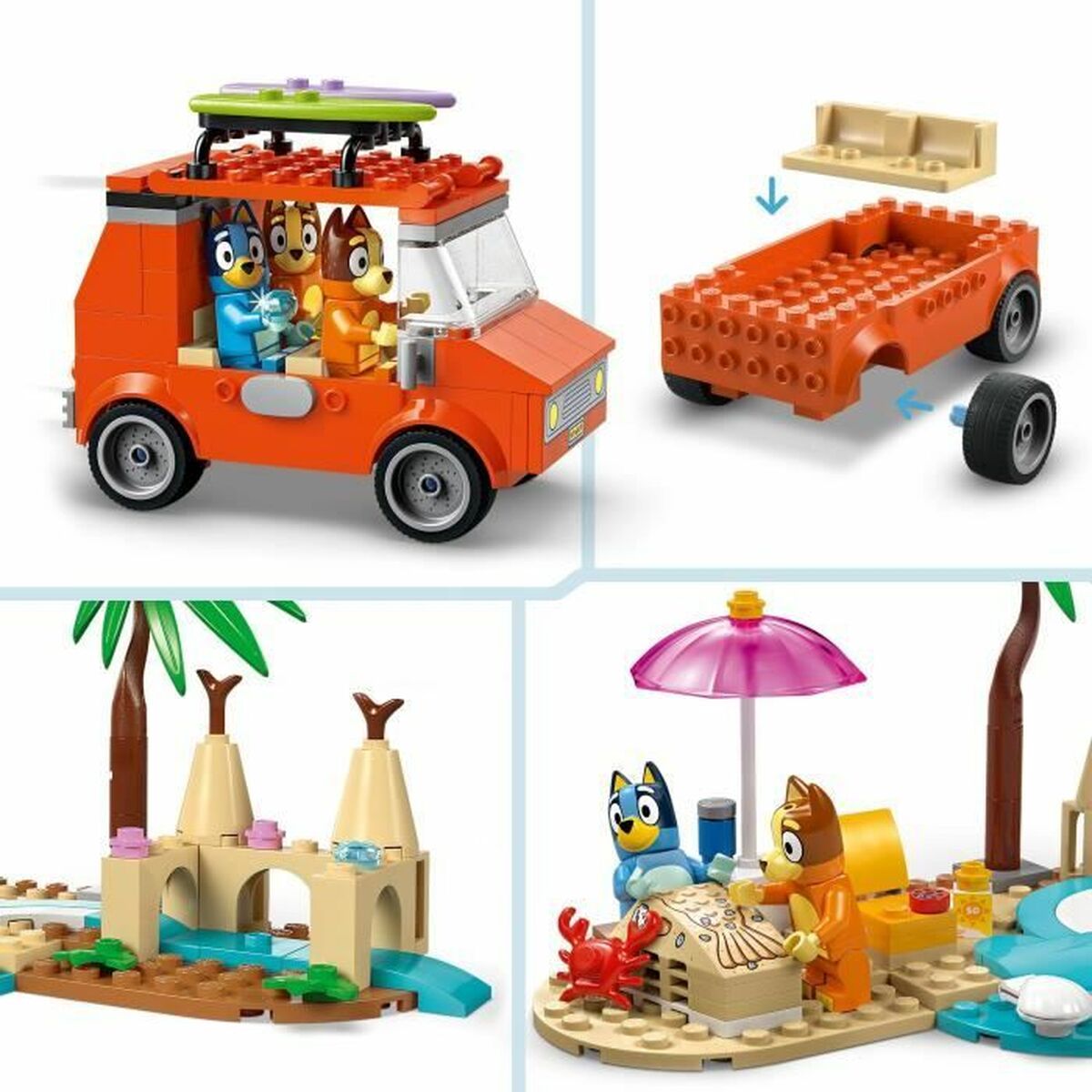 Construction set Lego 11202 Bluey’s Beach & Family Car Trip 133 Pieces
