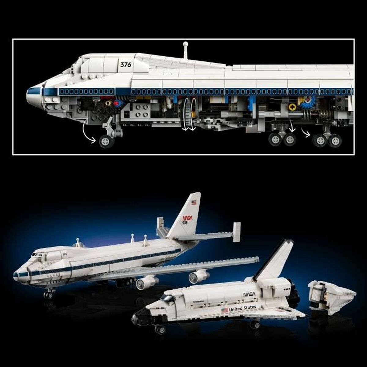 Construction set Lego ICONS 10360 Shuttle Carrier Aircraft 2417 Pieces