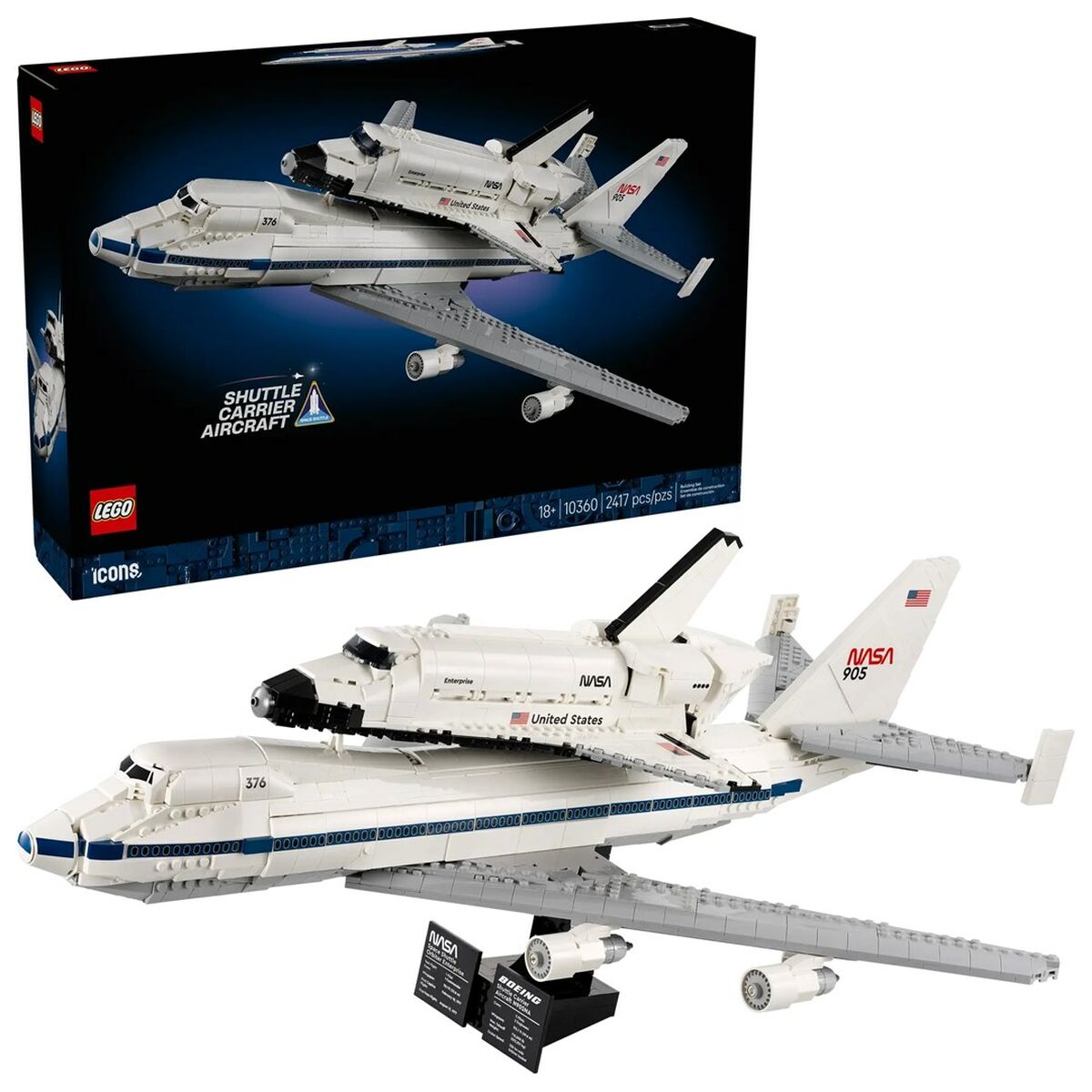 Construction set Lego ICONS 10360 Shuttle Carrier Aircraft 2417 Pieces