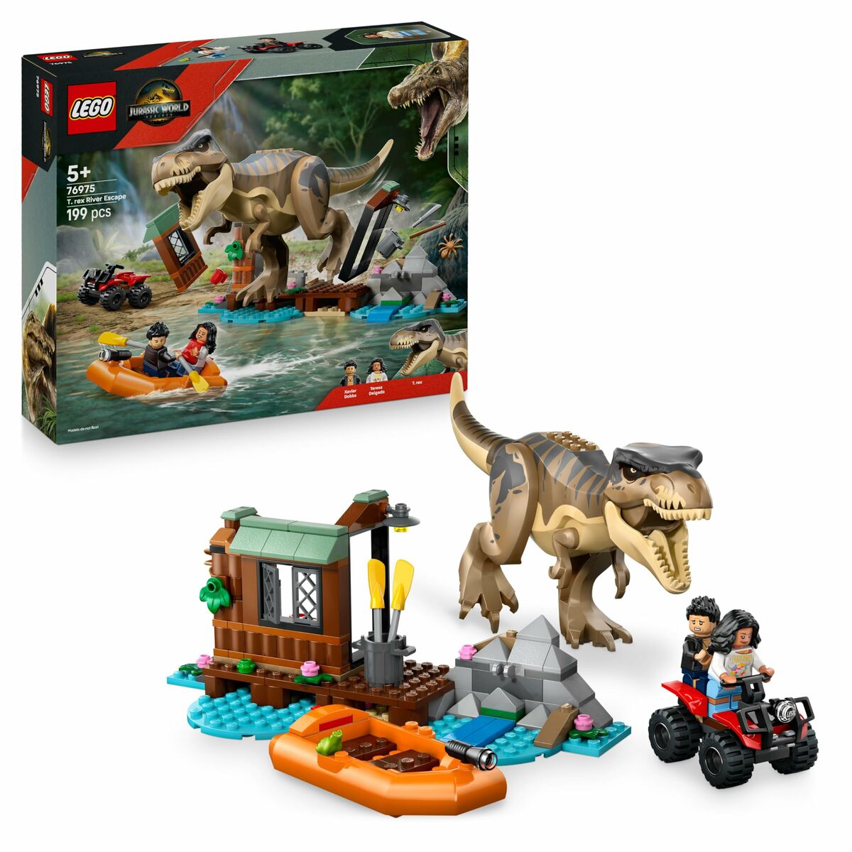 Construction set Lego JURASSIC WORLD 76975 T.Rex River Escape 199 Pieces