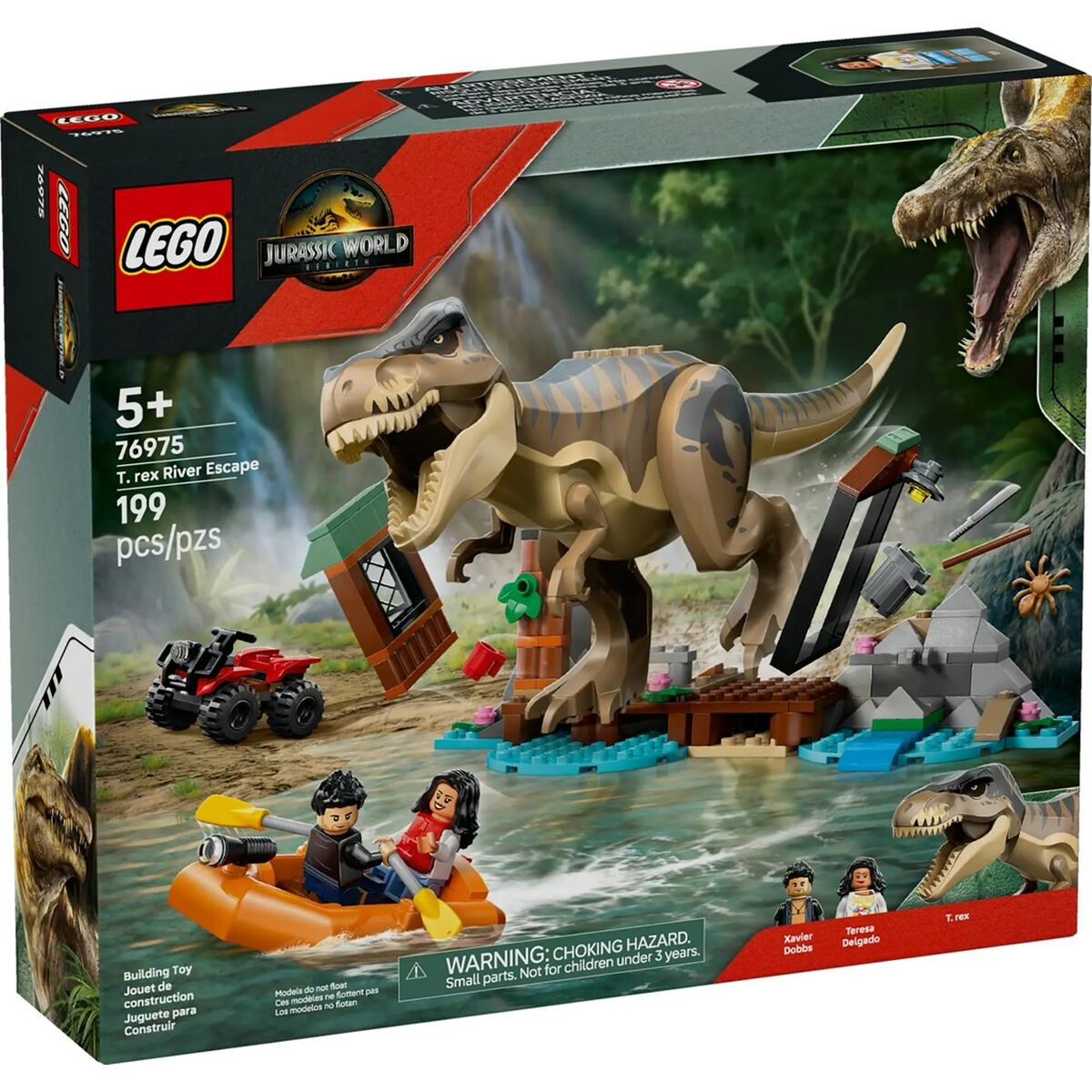 Construction set Lego JURASSIC WORLD 76975 T.Rex River Escape 199 Pieces