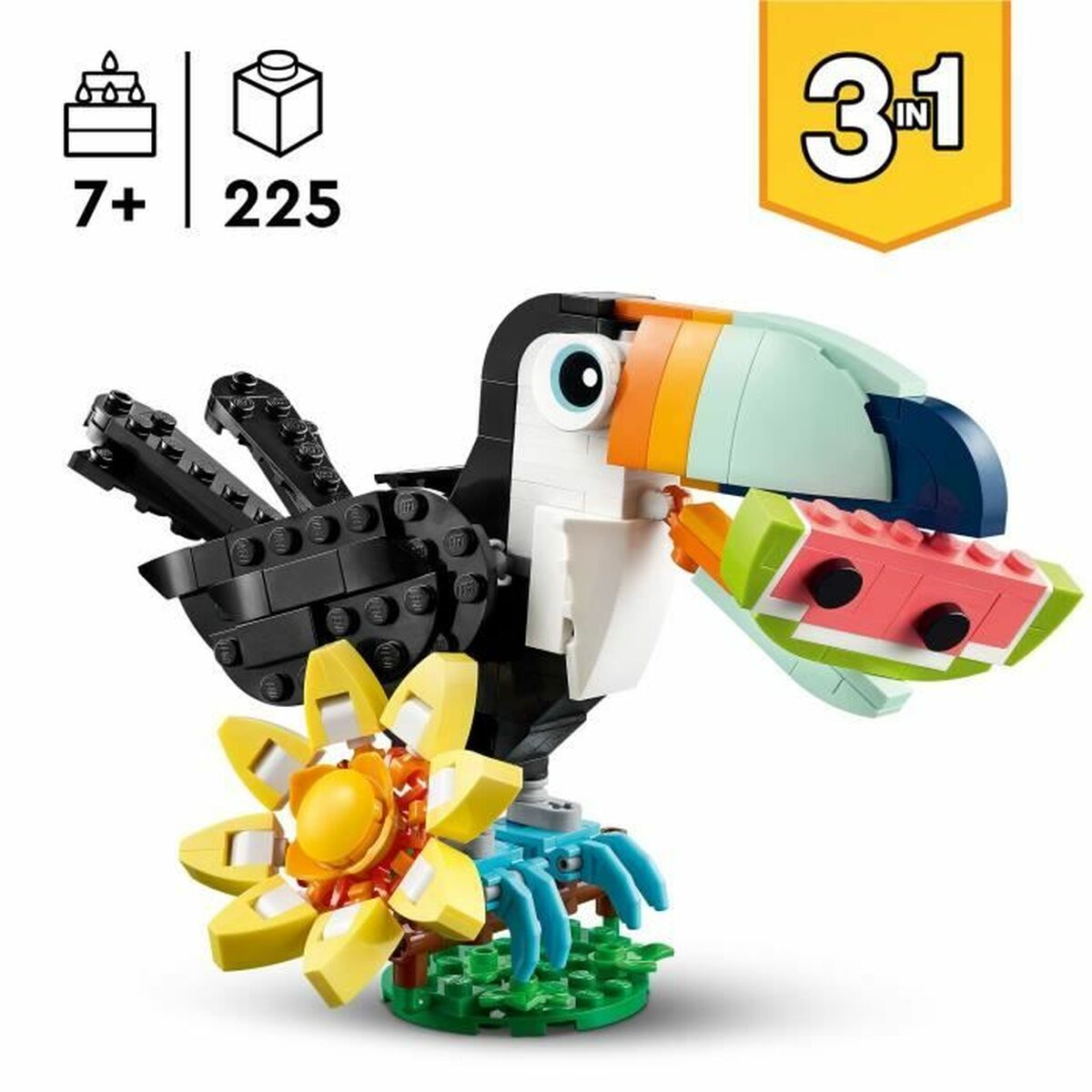 Construction set Lego 31173 Wild Animals : Tropical Toucan 225 Pieces