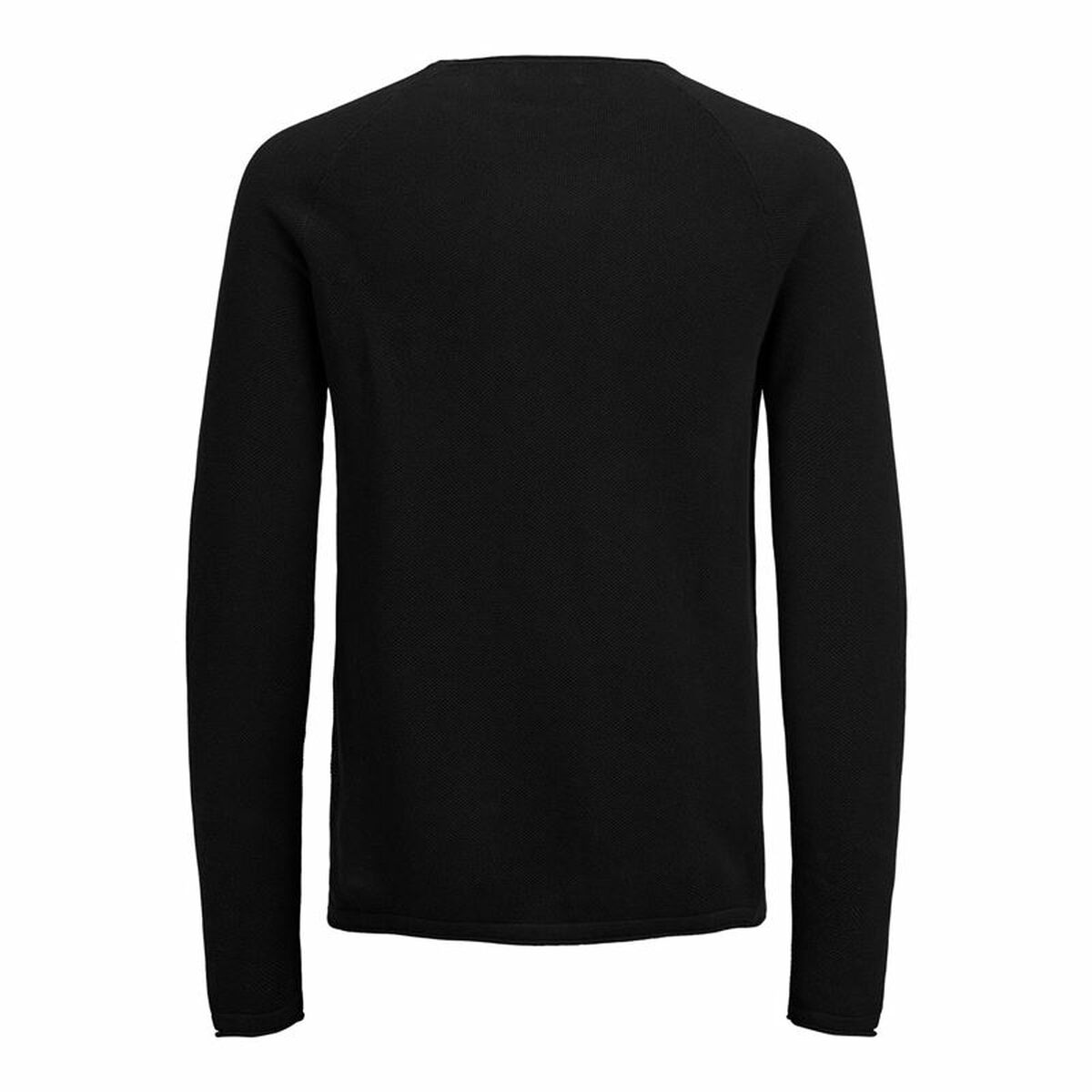Mens Long Sleeve T-Shirt Jack & Jones ehill Knit Black