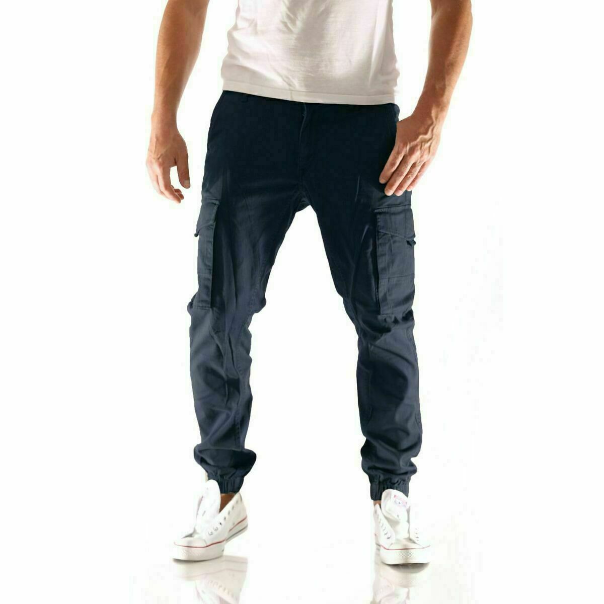Trousers Jack & Jones JPSTPAUL FLAKE CARGO 12169582 Navy Blue