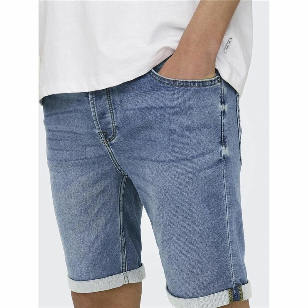Men’s Denim Shorts Only & Sons Onsply 8584 Blue Denim Blue