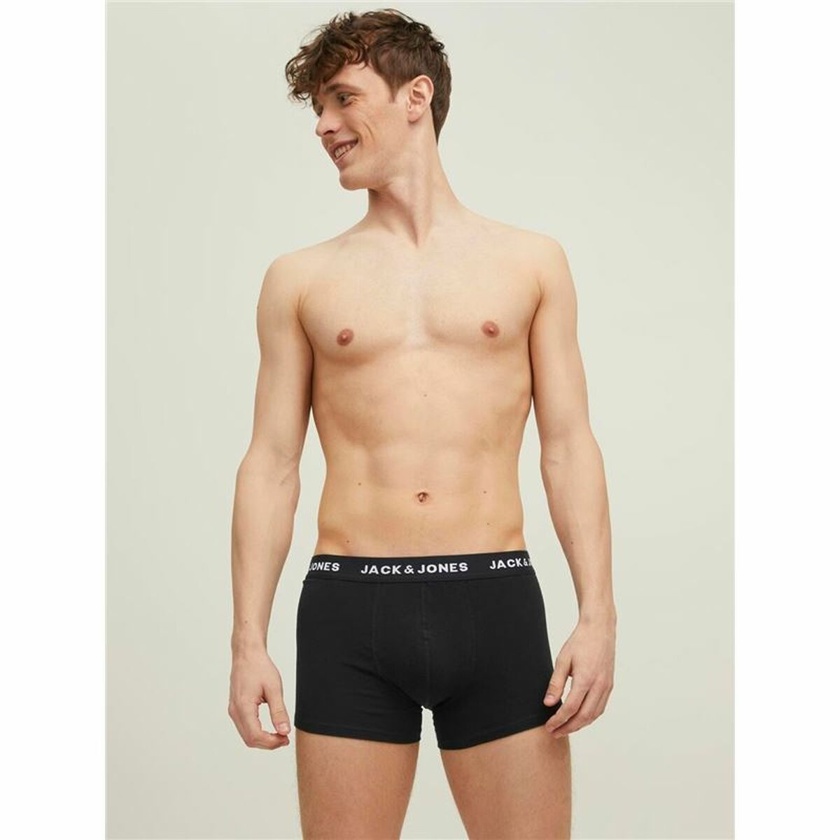Men’s Boxer Shorts Jack & Jones Jacsolid Black 10 Units