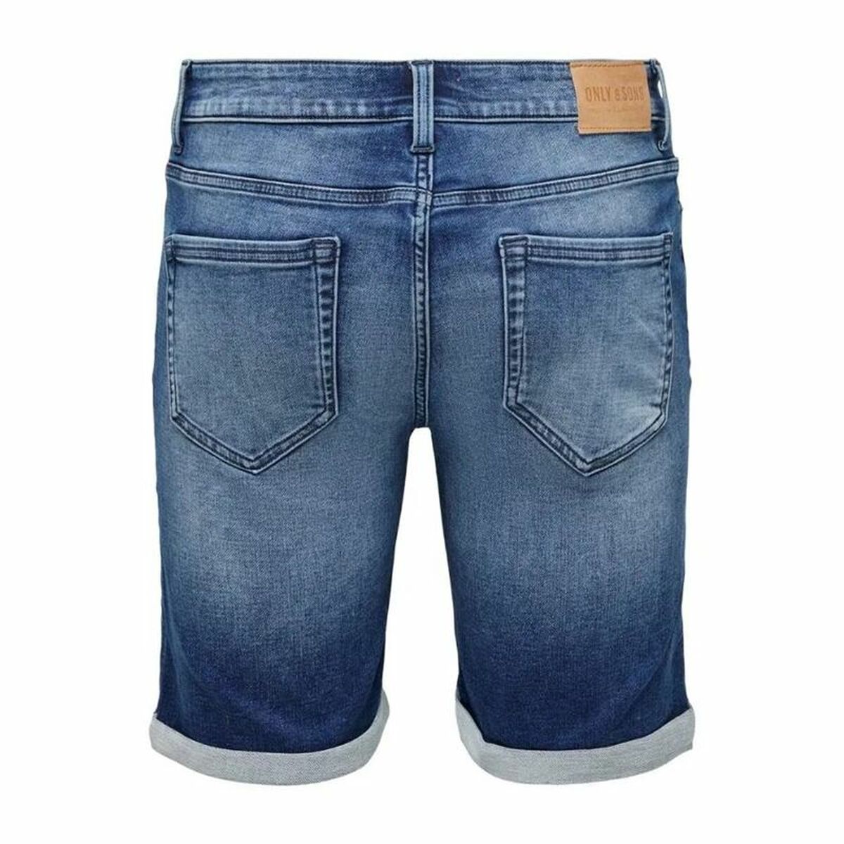 Men’s Denim Shorts Only & Sons Onsply Dark Mid Blue Blue
