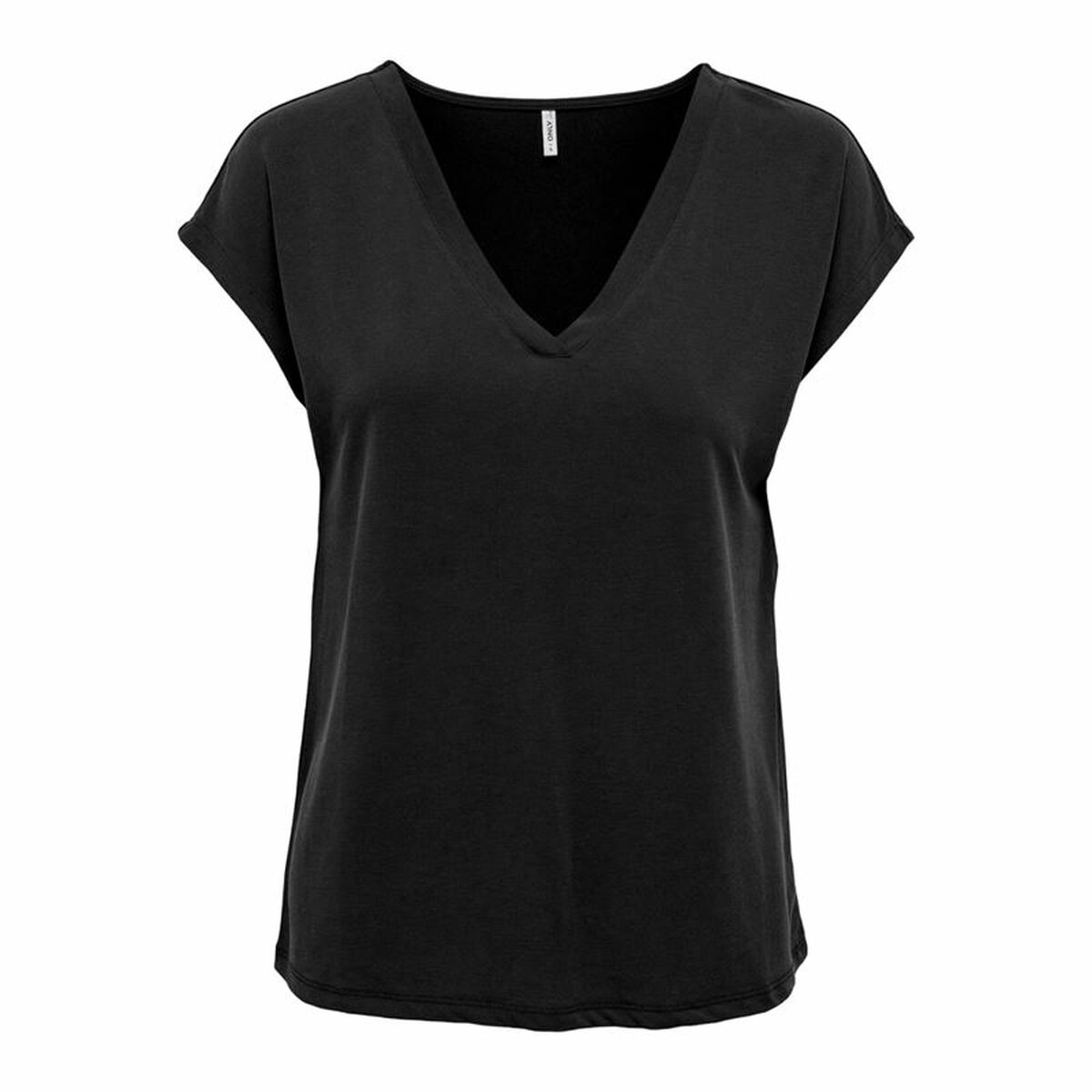 Women’s Short Sleeve T-Shirt Only Onlfree Life Mod.V-Neck Black Women’s Short Sleeve T-Shirt Only Onlfree Life Mod.V-Neck Black