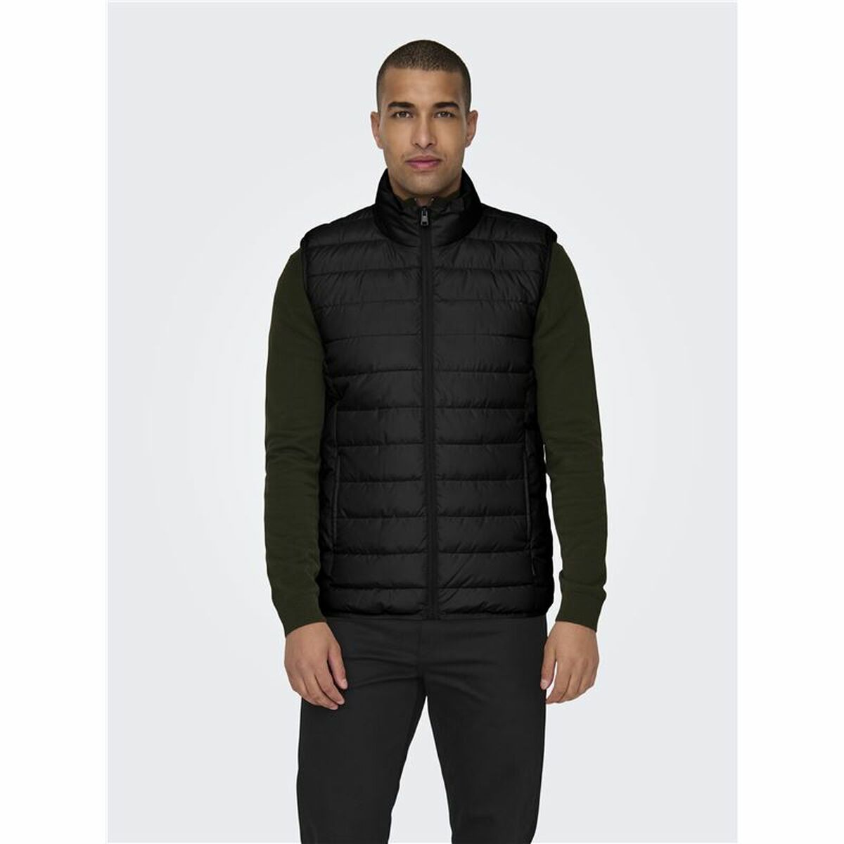 Men’s Sports Gilet Only & Sons brody Quilt Black