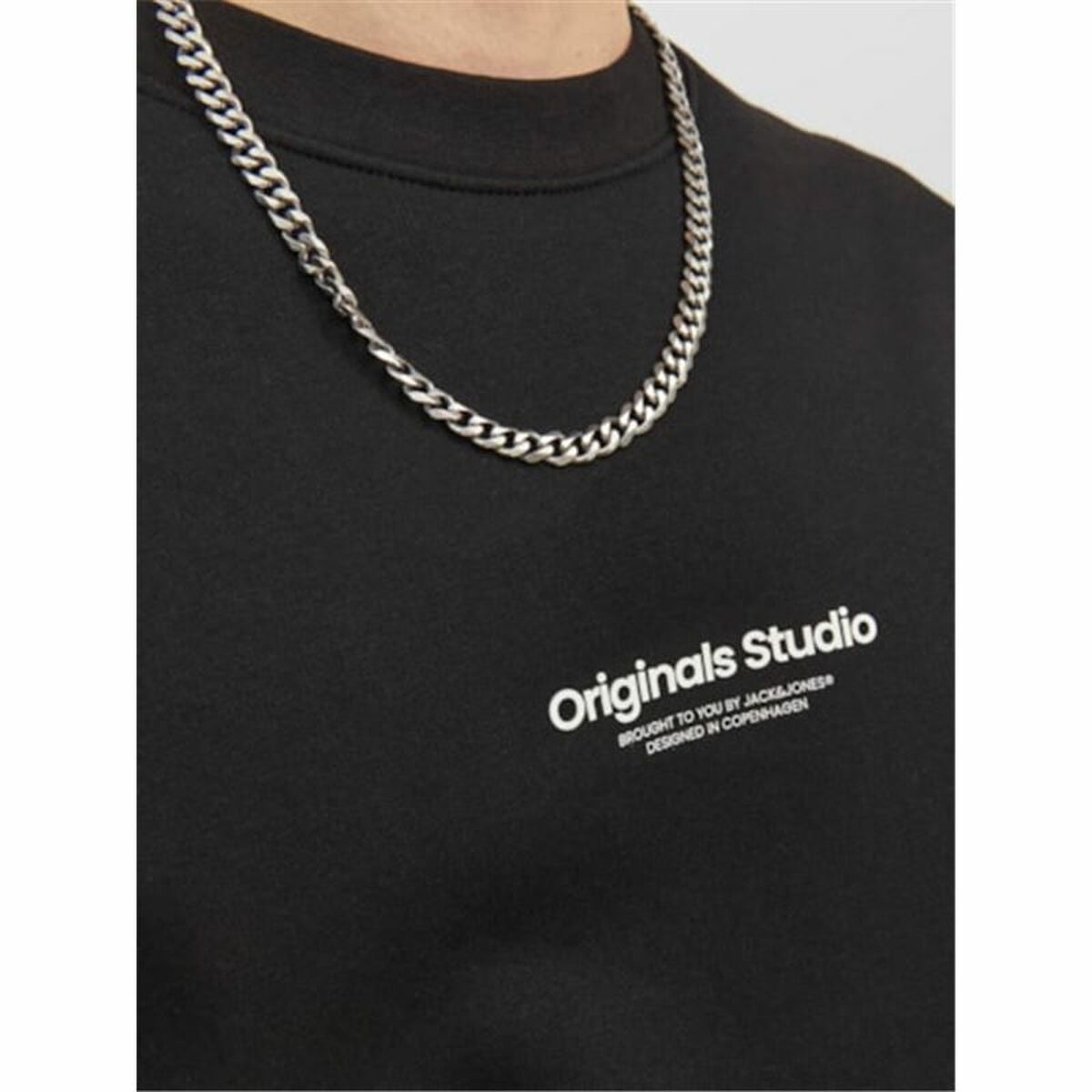 Mens Sweatshirt without Hood Jack & Jones Jorvesterbro Black