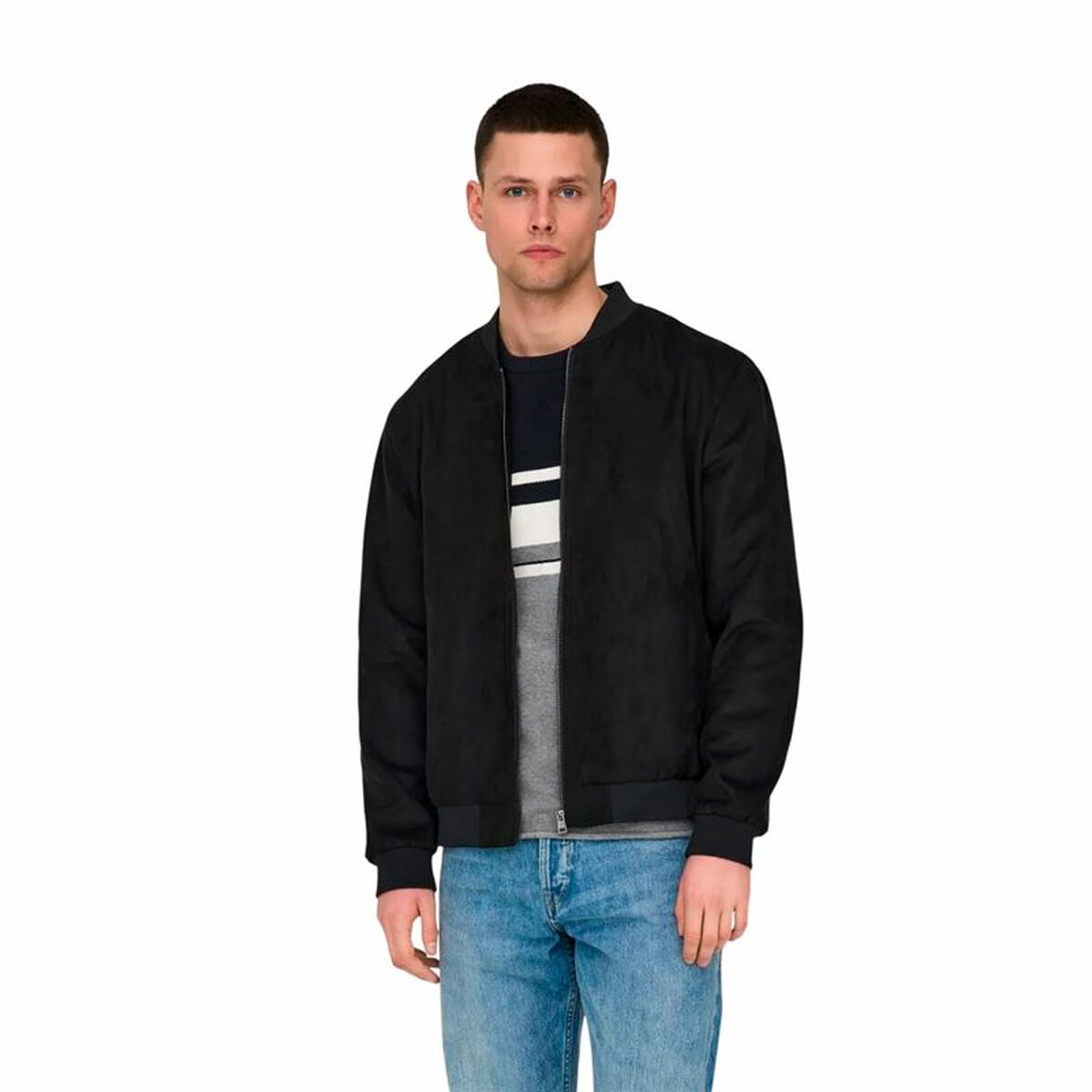 Men’s Jacket Only & Sons Onslucas Fake Suede Bomber Otw