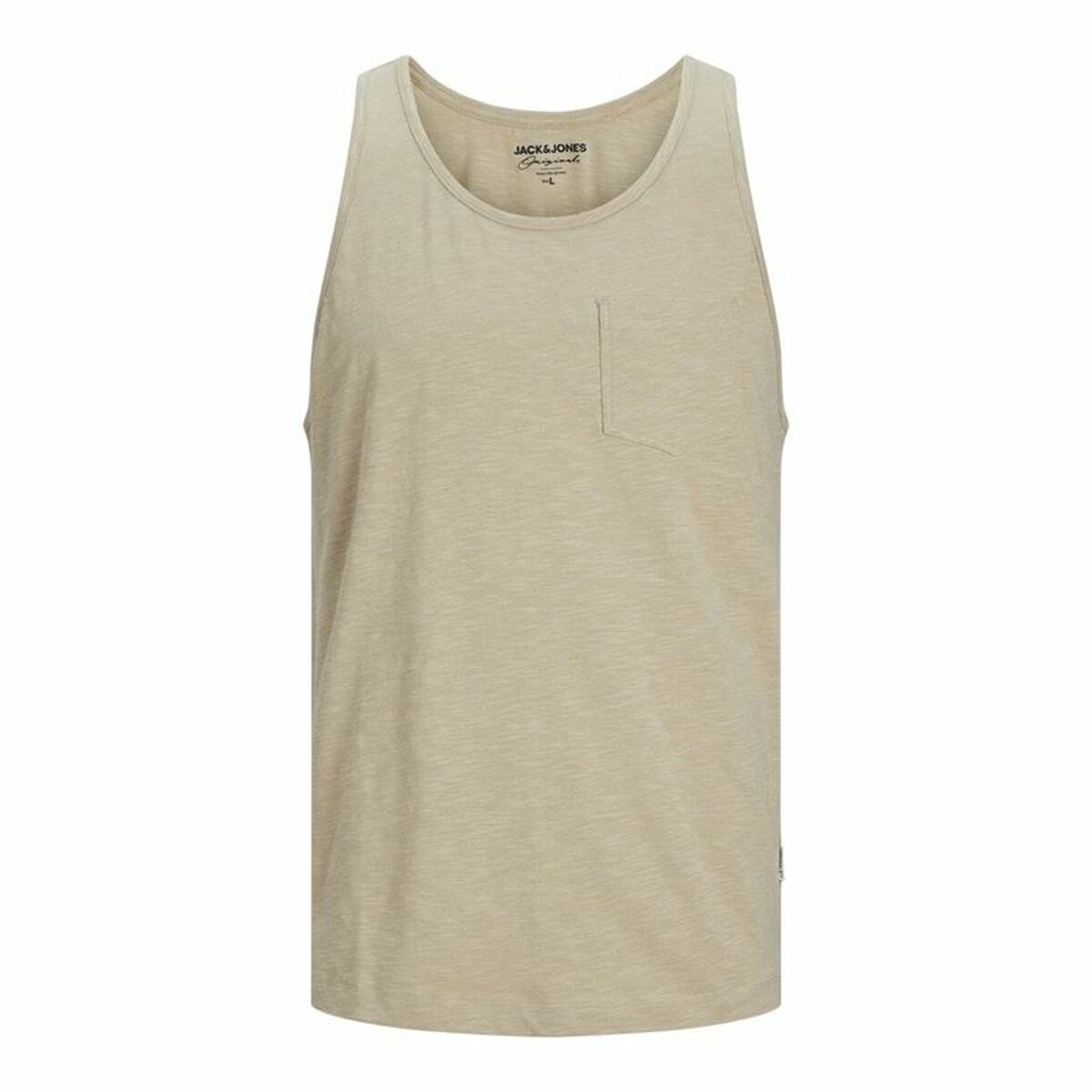 Tank Top Men Jack & Jones Jortampa Slub Beige Tank Top Men Jack & Jones Jortampa Slub Beige