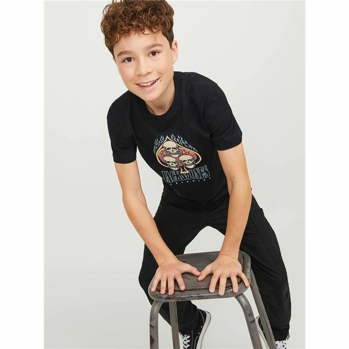 Child’s Short Sleeve T-Shirt Jack & Jones Jorheavens Black