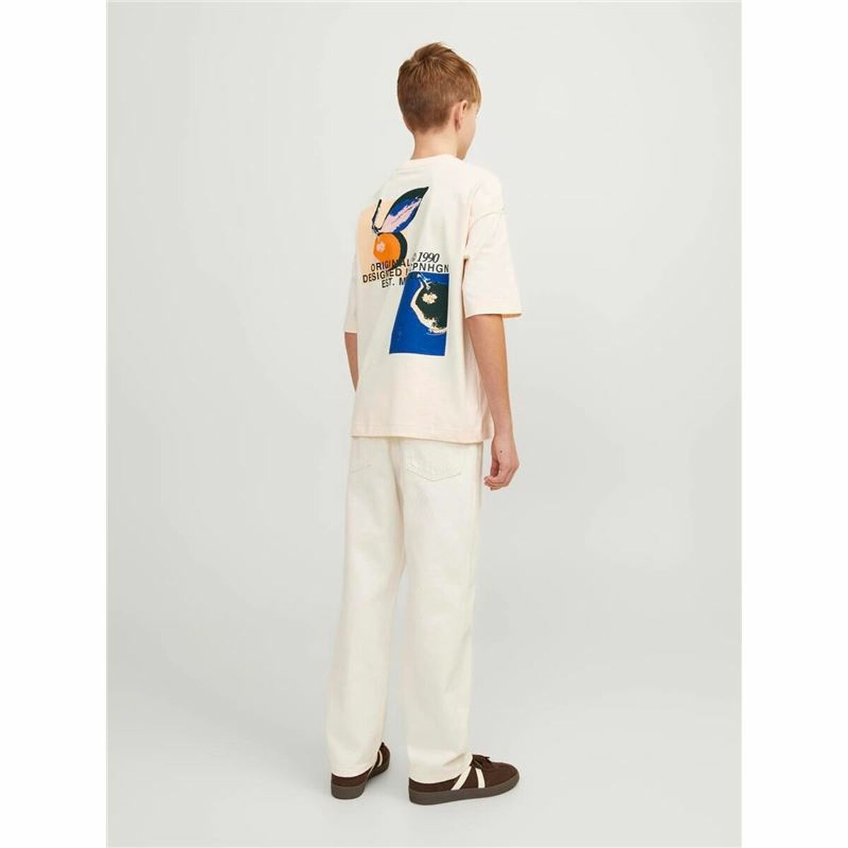 Child’s Short Sleeve T-Shirt Jack & Jones tampa Back Beige