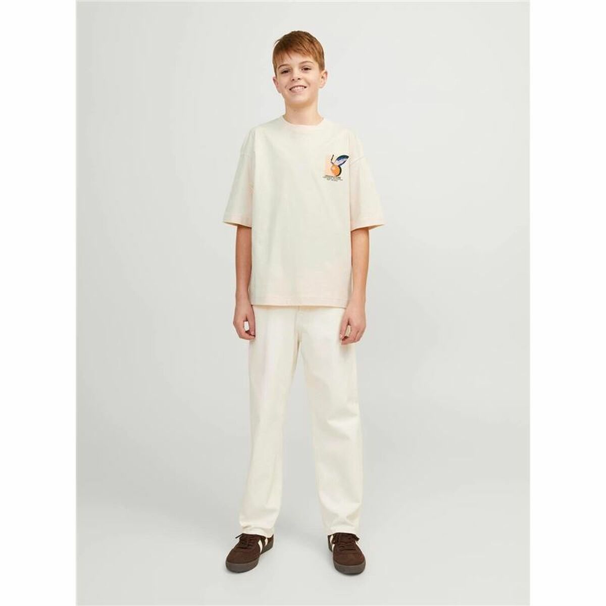 Child’s Short Sleeve T-Shirt Jack & Jones tampa Back Beige