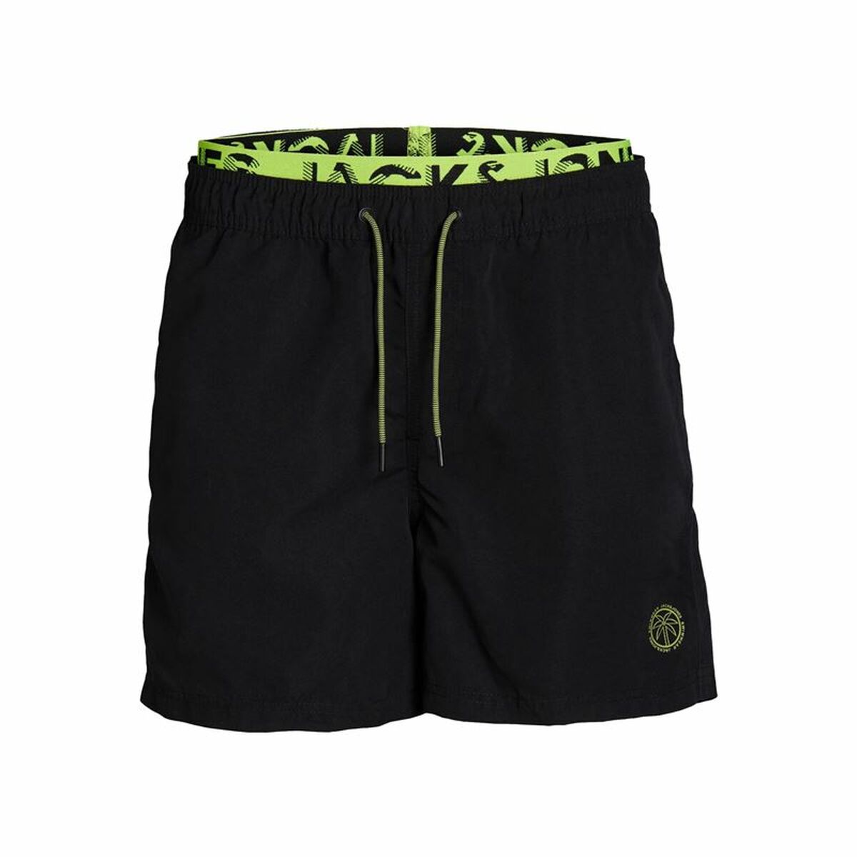 Child’s Bathing Costume Jack & Jones Jjswim Db Wb Neon Black