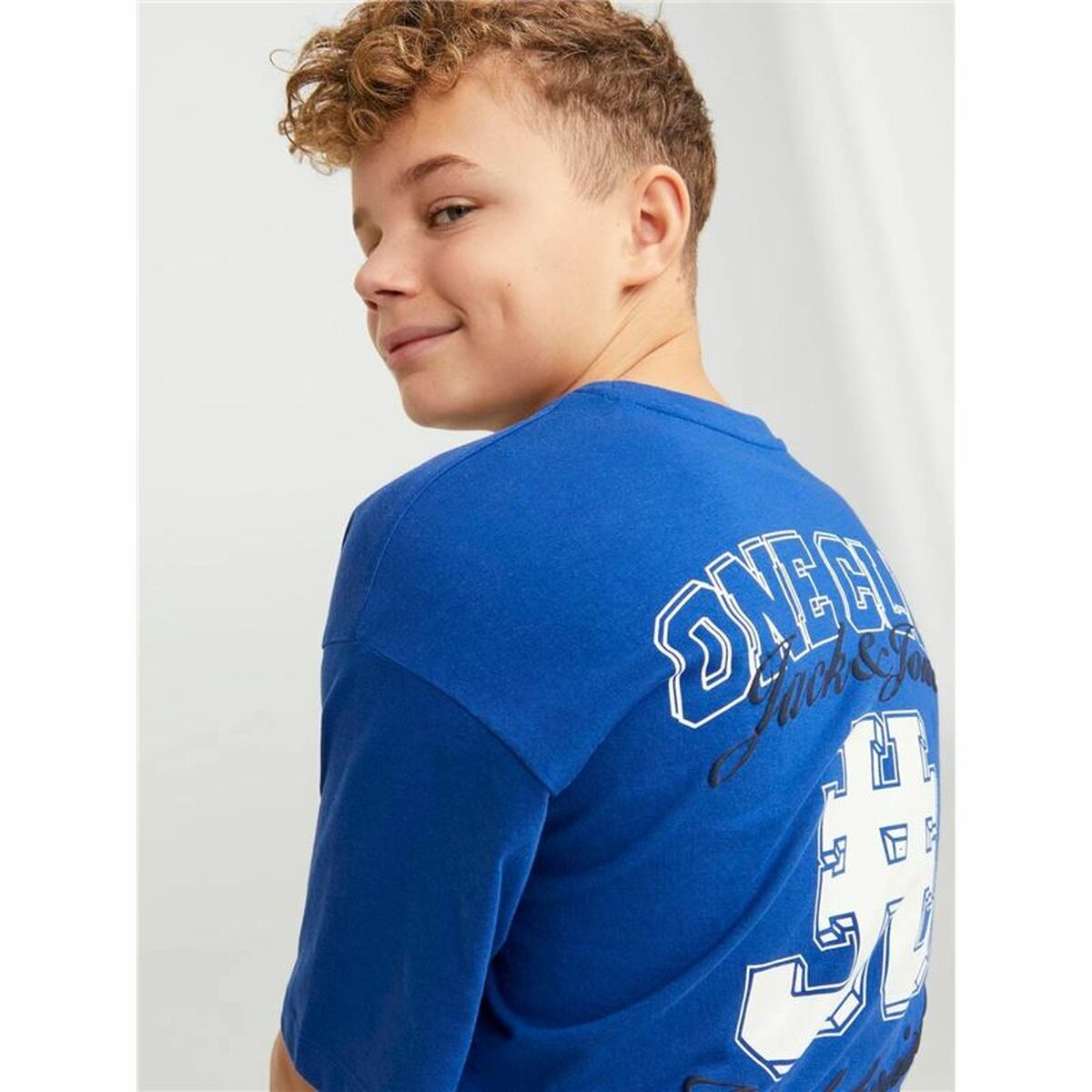 Child’s Short Sleeve T-Shirt Jack & Jones Jorcole Back Print Dark blue
