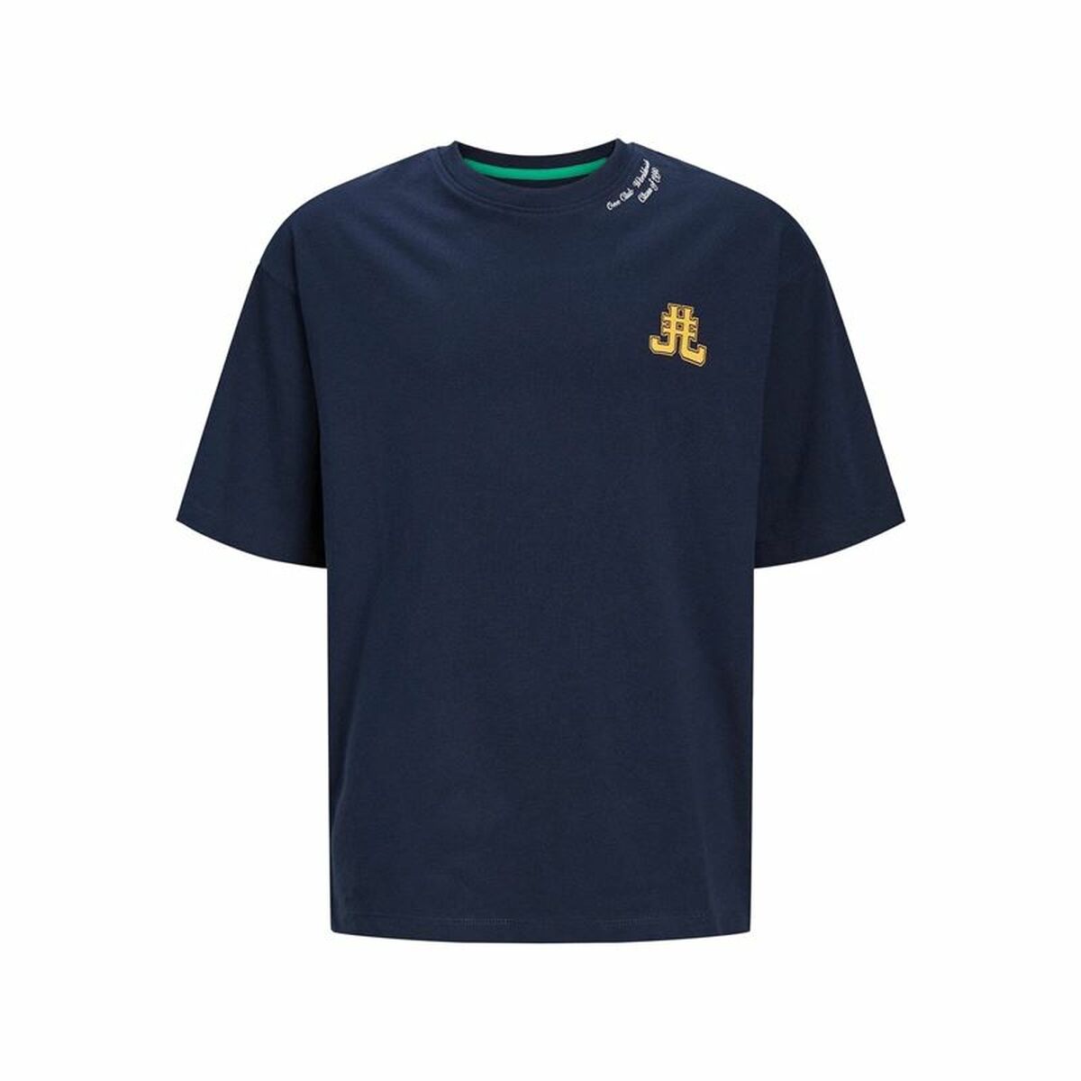 Child’s Short Sleeve T-Shirt Jack & Jones Jorcole Back Print Navy Blue