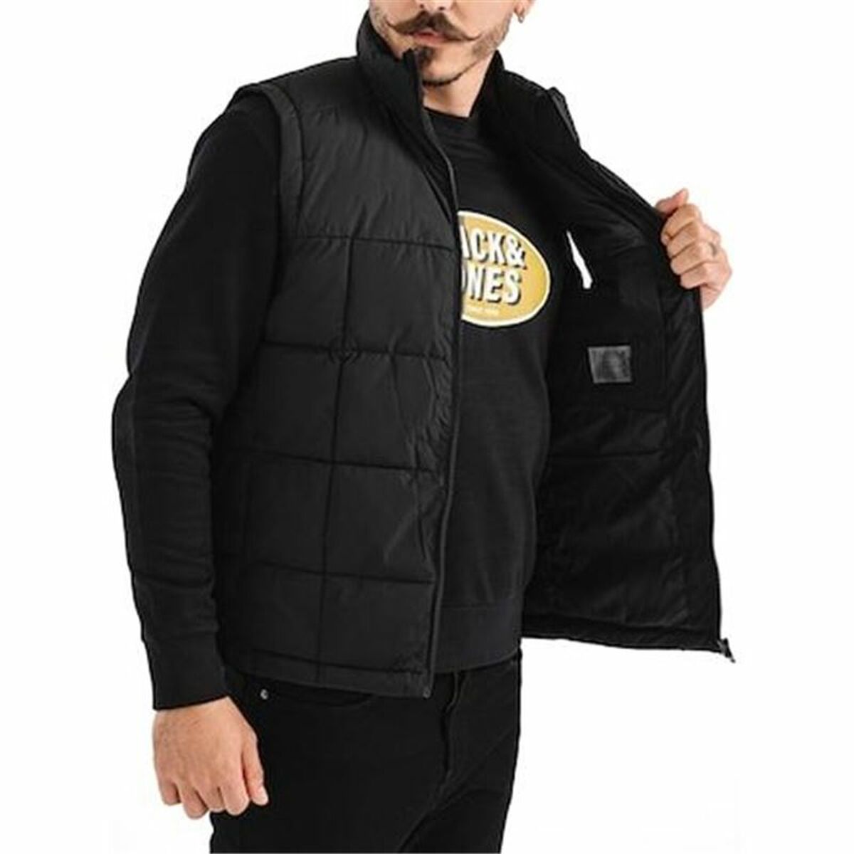 Men’s Sports Gilet Jack & Jones Jjben Square Bodywarmer Black